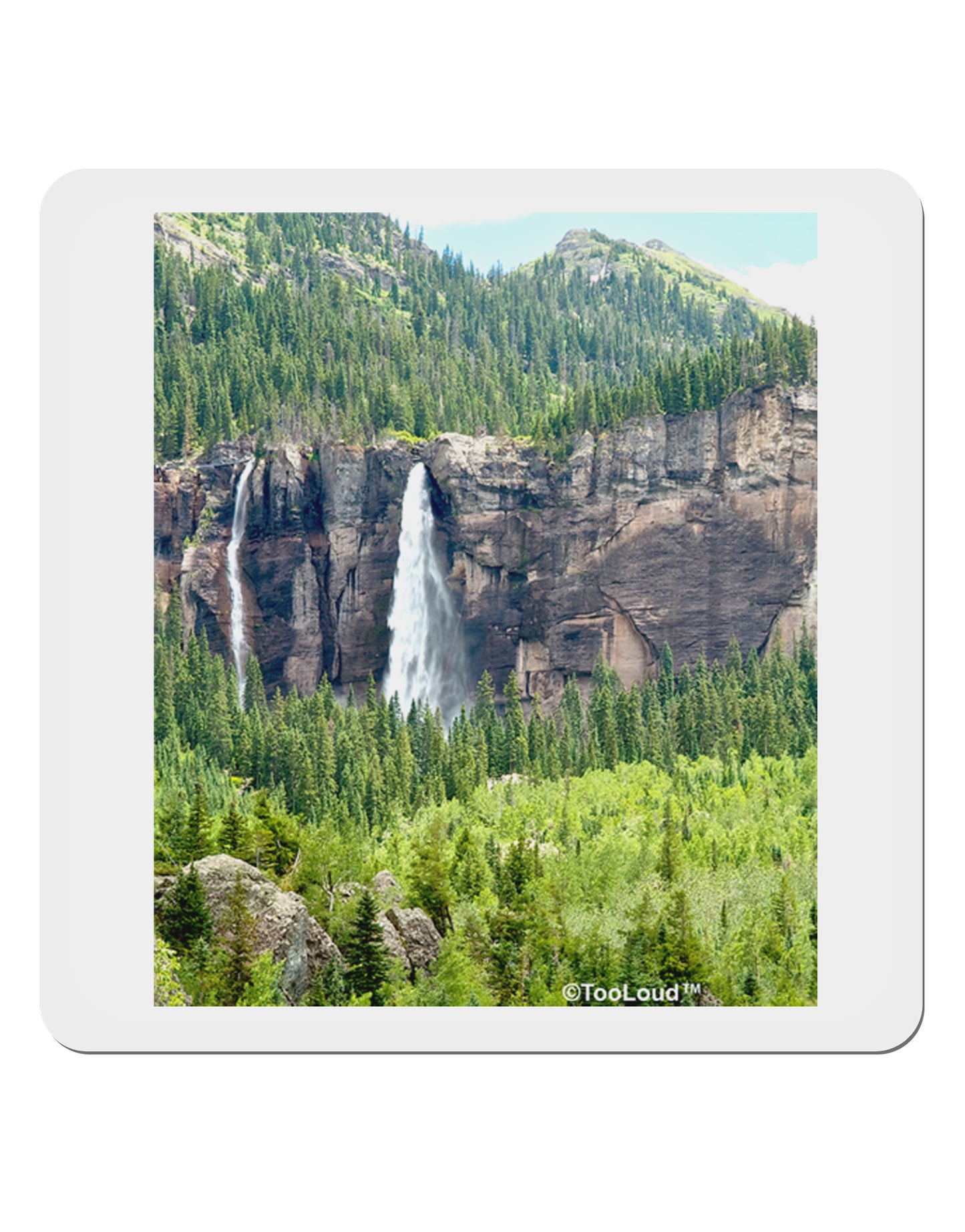 Beautiful Cliffs Nature 4x4" Square Sticker 4 Pieces-Stickers-TooLoud-Davson Sales