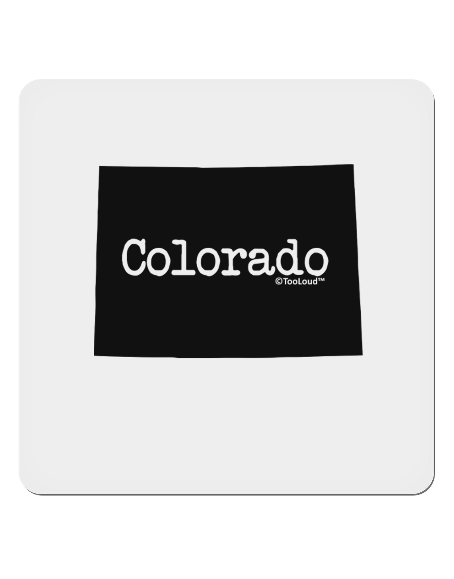 Colorado - United States Shape 4x4" Square Sticker 4 Pieces-Stickers-TooLoud-White-Davson Sales