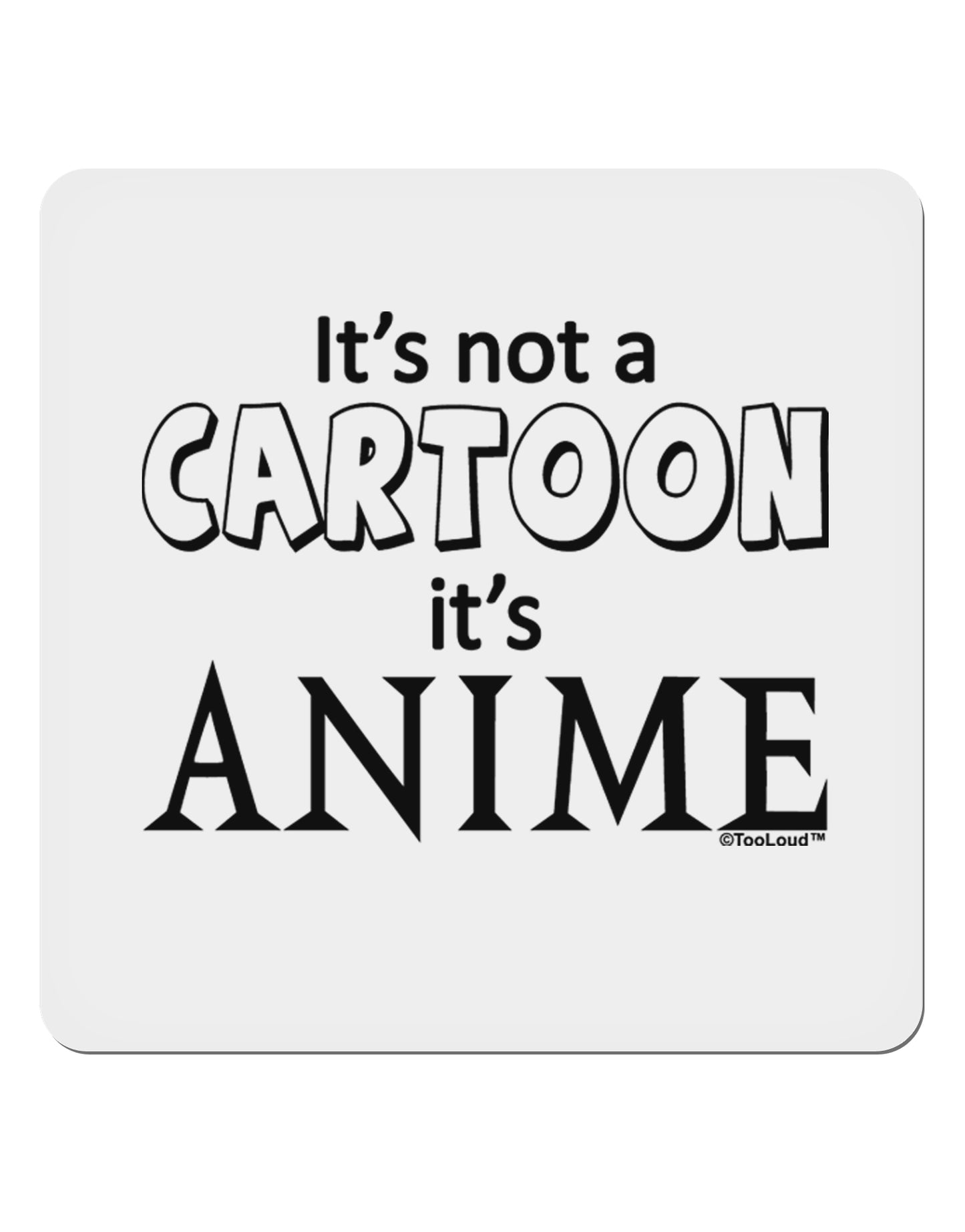Not A Cartoon Text 4x4" Square Sticker-Stickers-TooLoud-1-Davson Sales