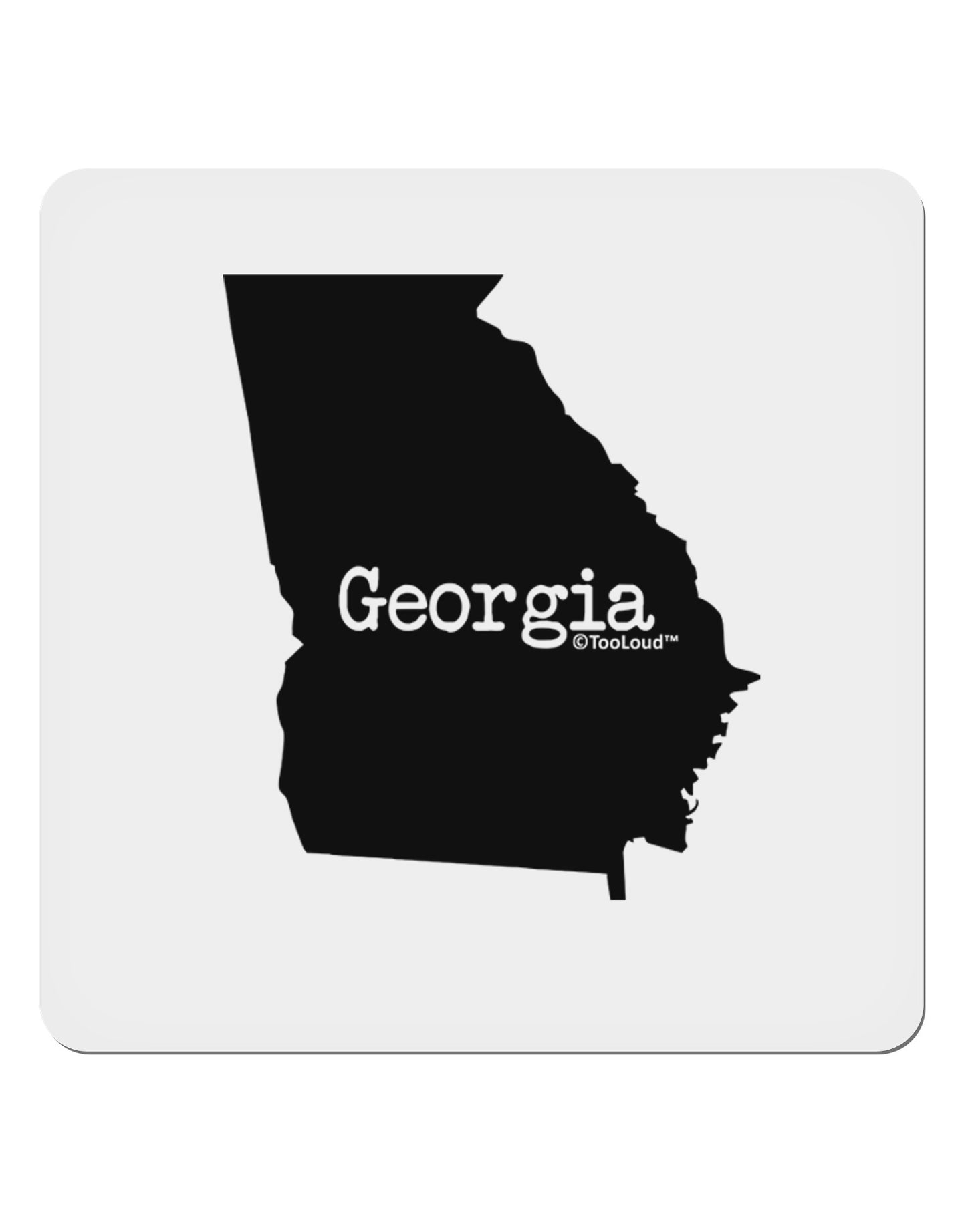 Georgia - United States Shape 4x4" Square Sticker 4 Pieces-Stickers-TooLoud-White-Davson Sales