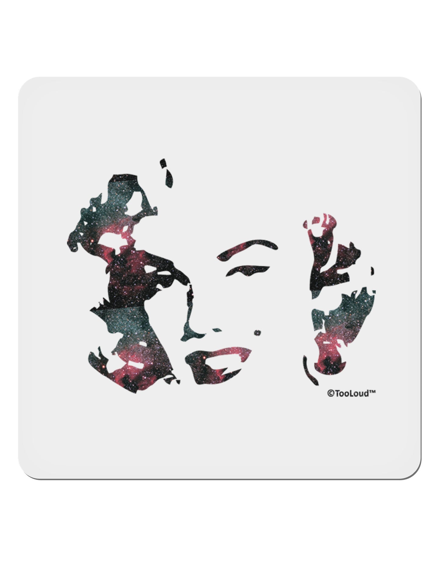 Marilyn Monroe Galaxy Design and Quote 4x4" Square Sticker 4 Pieces-Stickers-TooLoud-White-Davson Sales