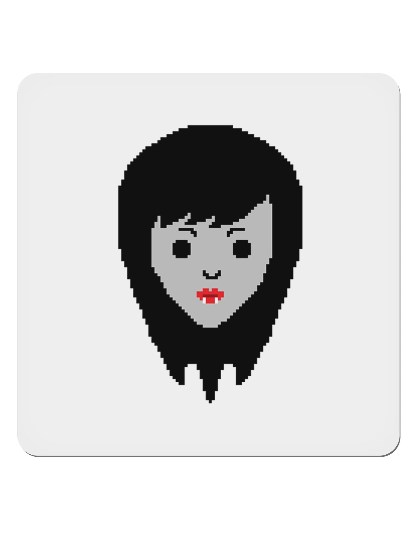 Cute Pixel Vampire Female 4x4" Square Sticker 4 Pieces-Stickers-TooLoud-White-Davson Sales