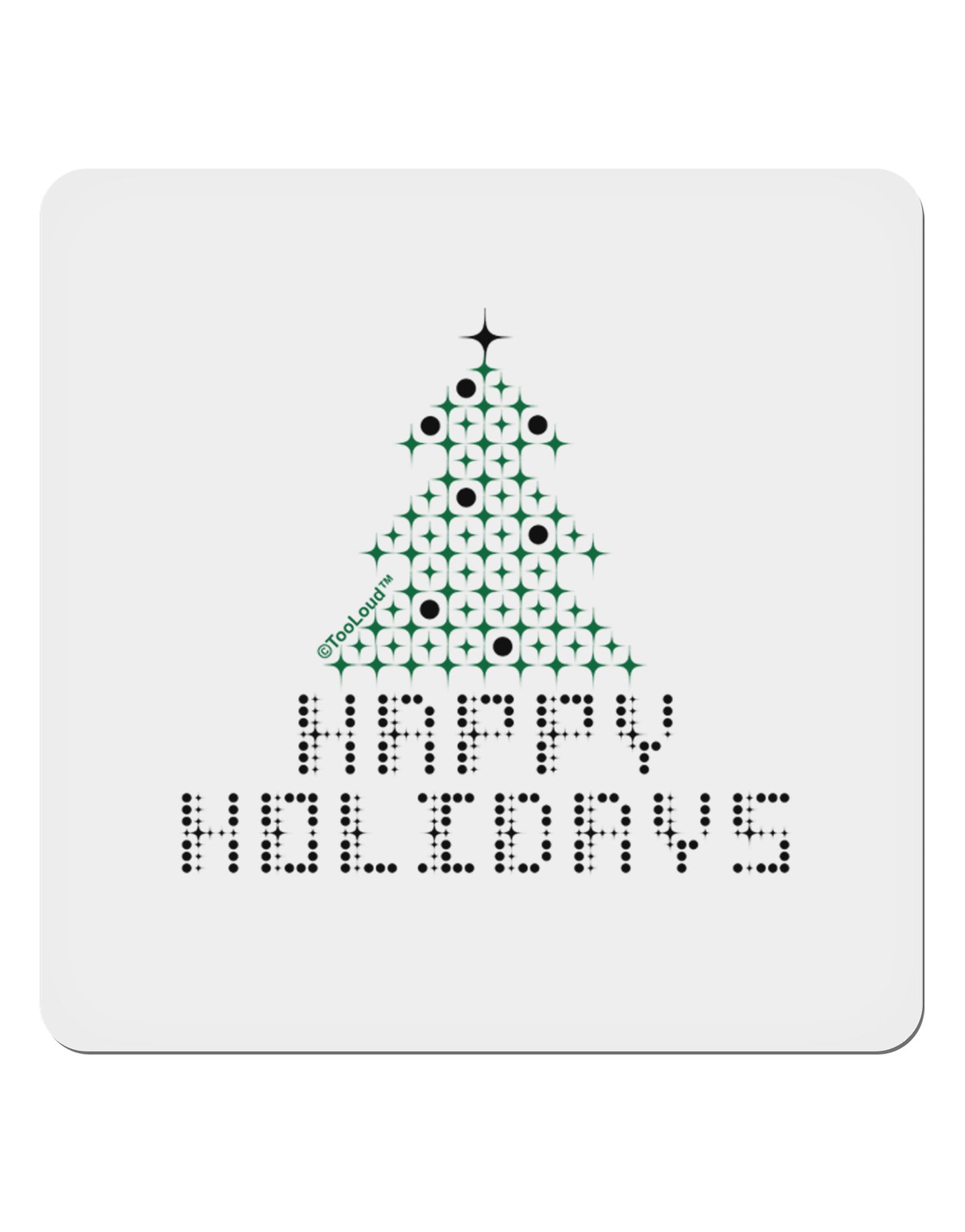 Happy Holidays Sparkles 4x4" Square Sticker-Stickers-TooLoud-1-Davson Sales