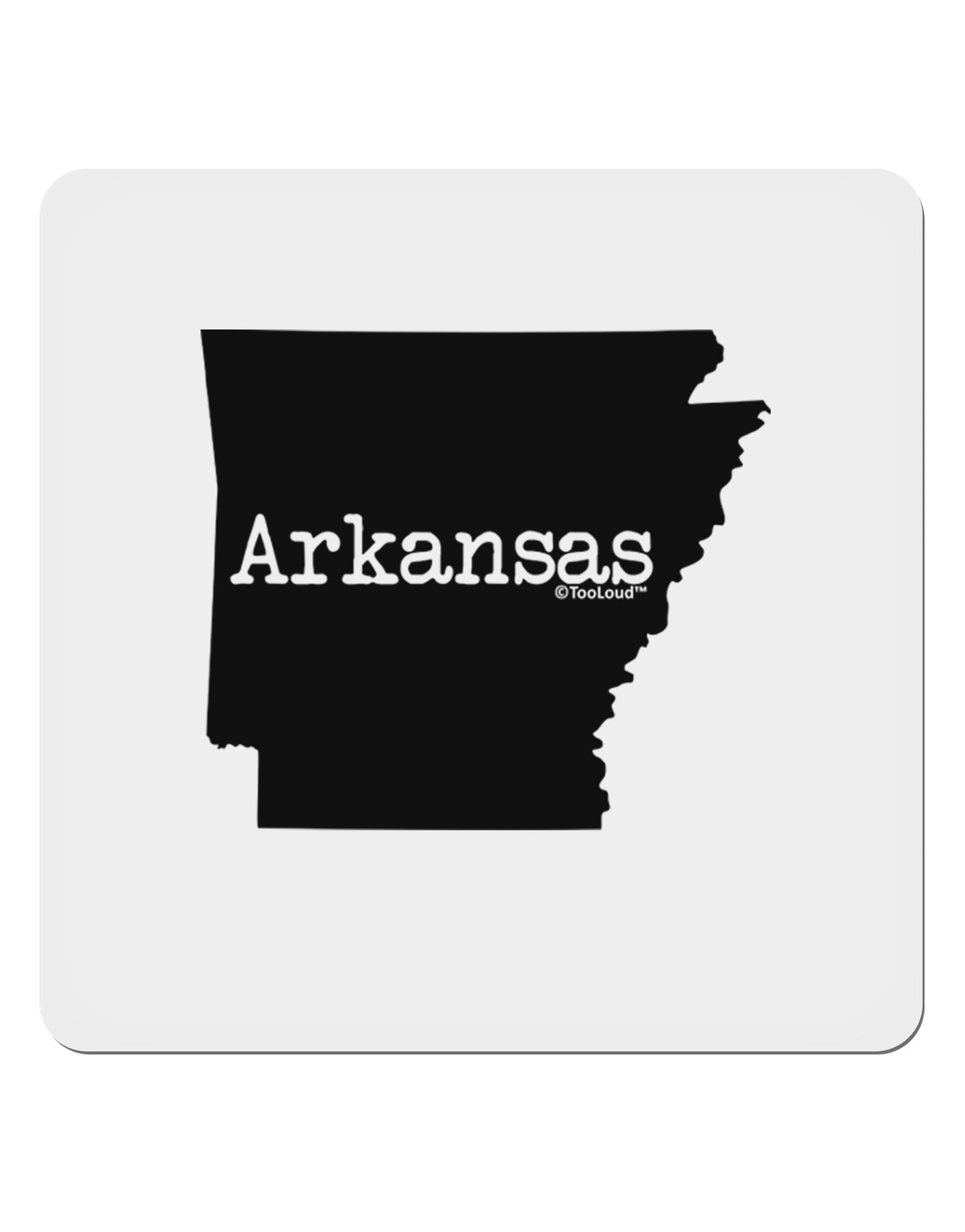 Arkansas - United States Shape 4x4" Square Sticker 4 Pieces-Stickers-TooLoud-White-Davson Sales