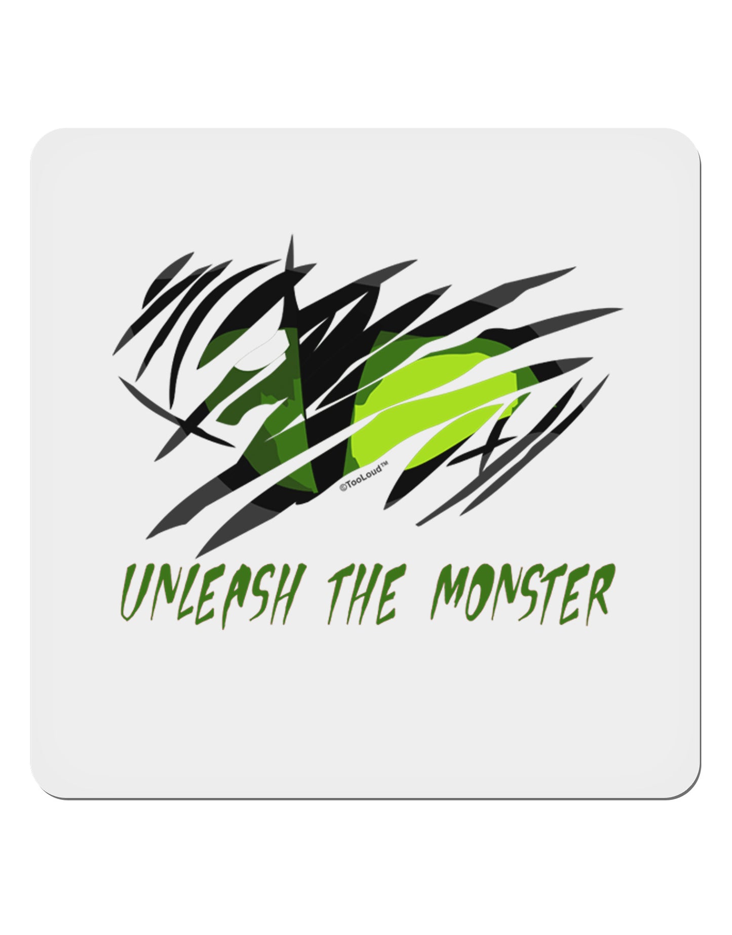Unleash The Monster 4x4" Square Sticker 4 Pieces-Stickers-TooLoud-White-Davson Sales