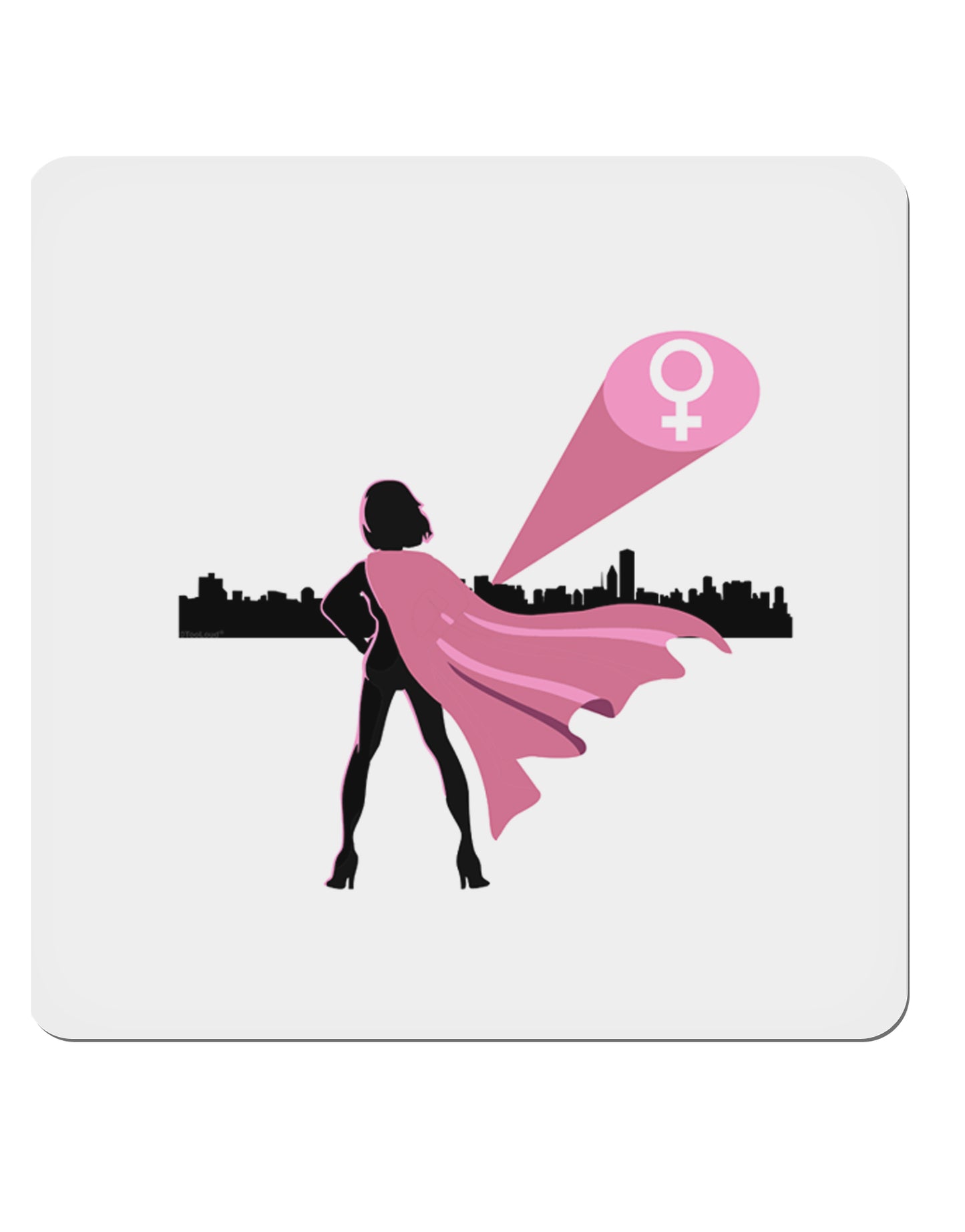 Girl Power Women's Empowerment 4x4" Square Sticker-Stickers-TooLoud-1-Davson Sales