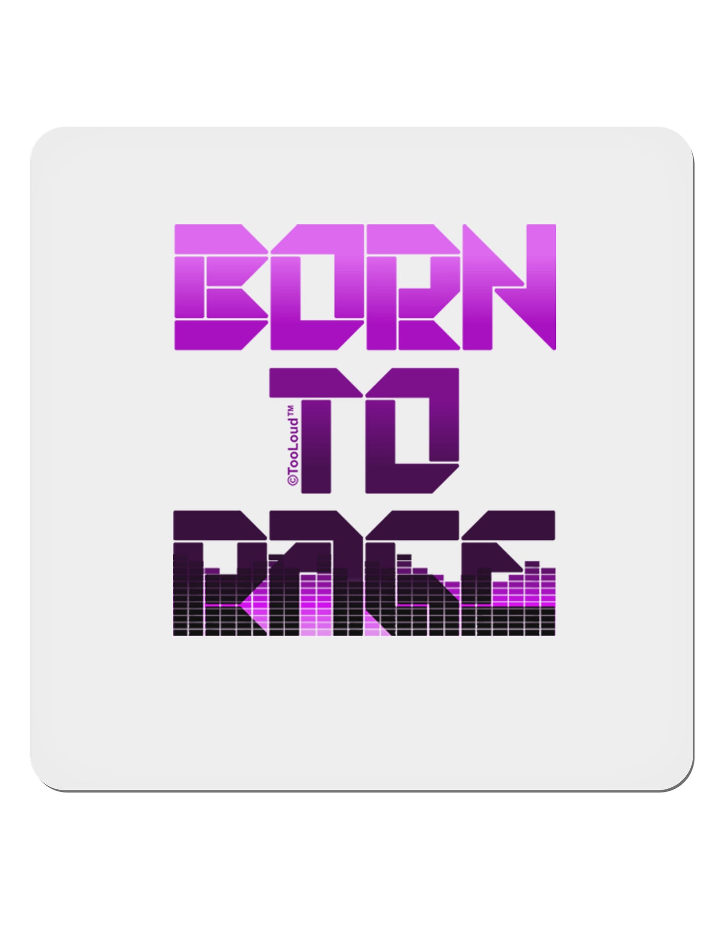 Born To Rage Purple 4x4" Square Sticker 4 Pieces-Stickers-TooLoud-White-Davson Sales