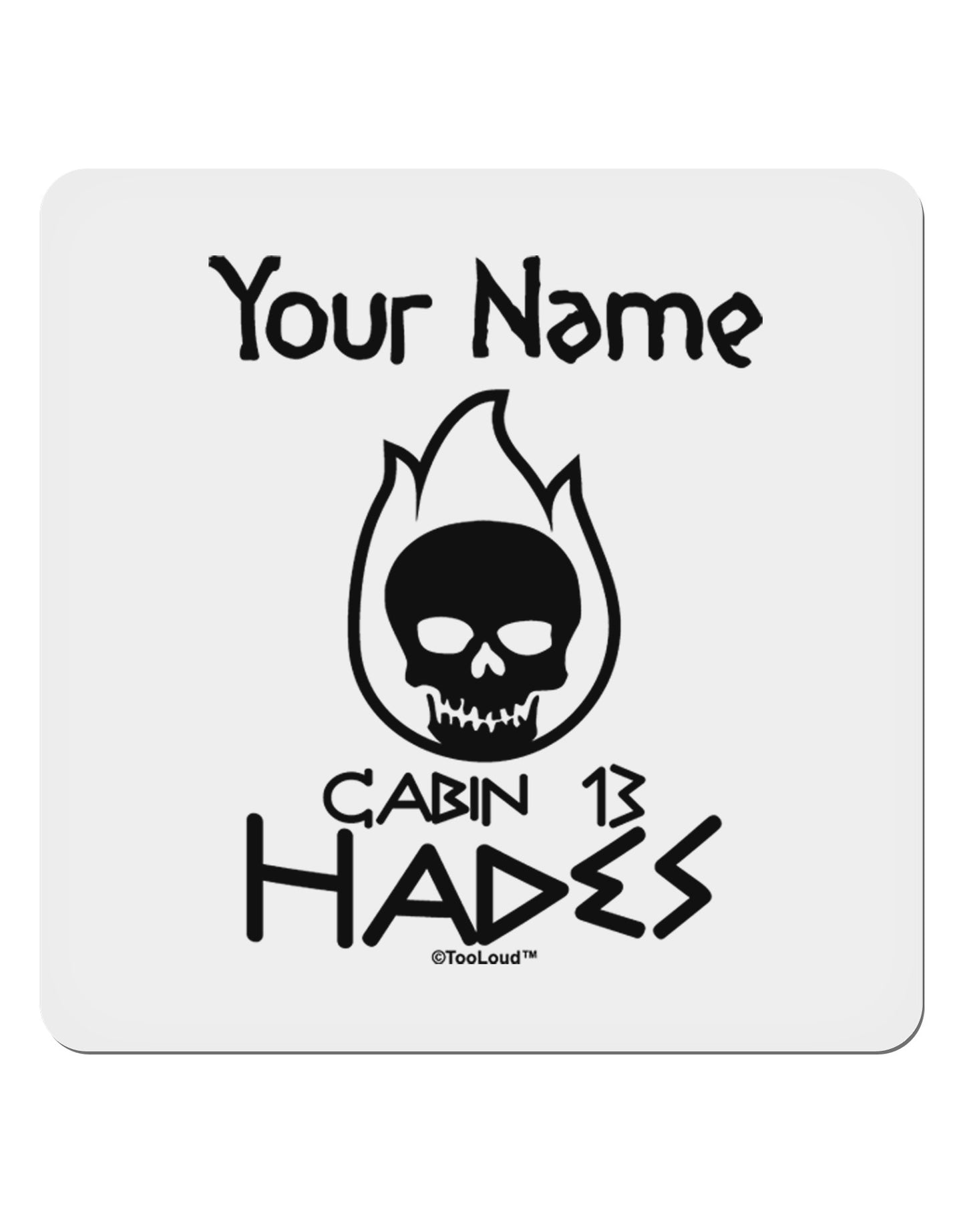 Personalized Cabin 13 Hades 4x4" Square Sticker 4 Pieces-Stickers-TooLoud-White-Davson Sales