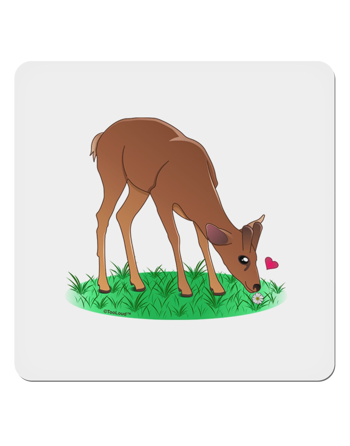 Cute Baby Buck 4x4" Square Sticker-Stickers-TooLoud-1-Davson Sales