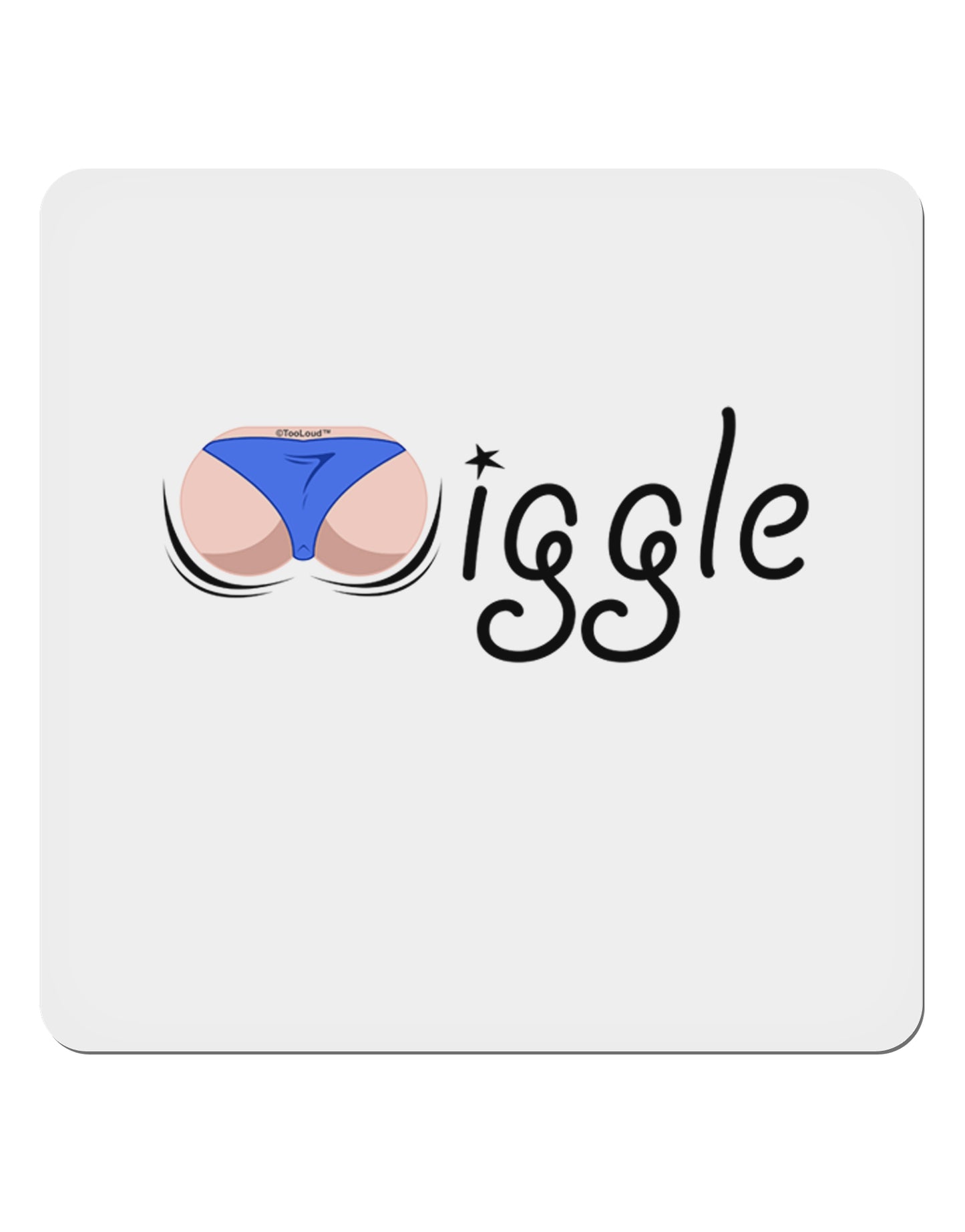 Wiggle - Twerk Light 4x4" Square Sticker 4 Pieces-Stickers-TooLoud-White-Davson Sales