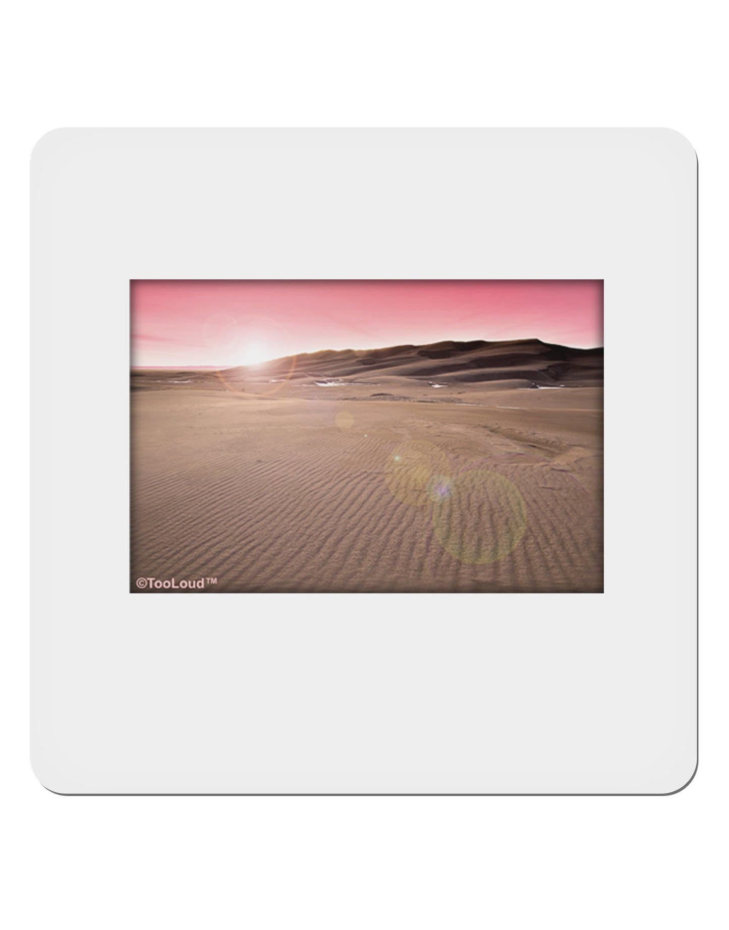Victor Mines Pink Sunrise 4x4" Square Sticker-Stickers-TooLoud-1-Davson Sales