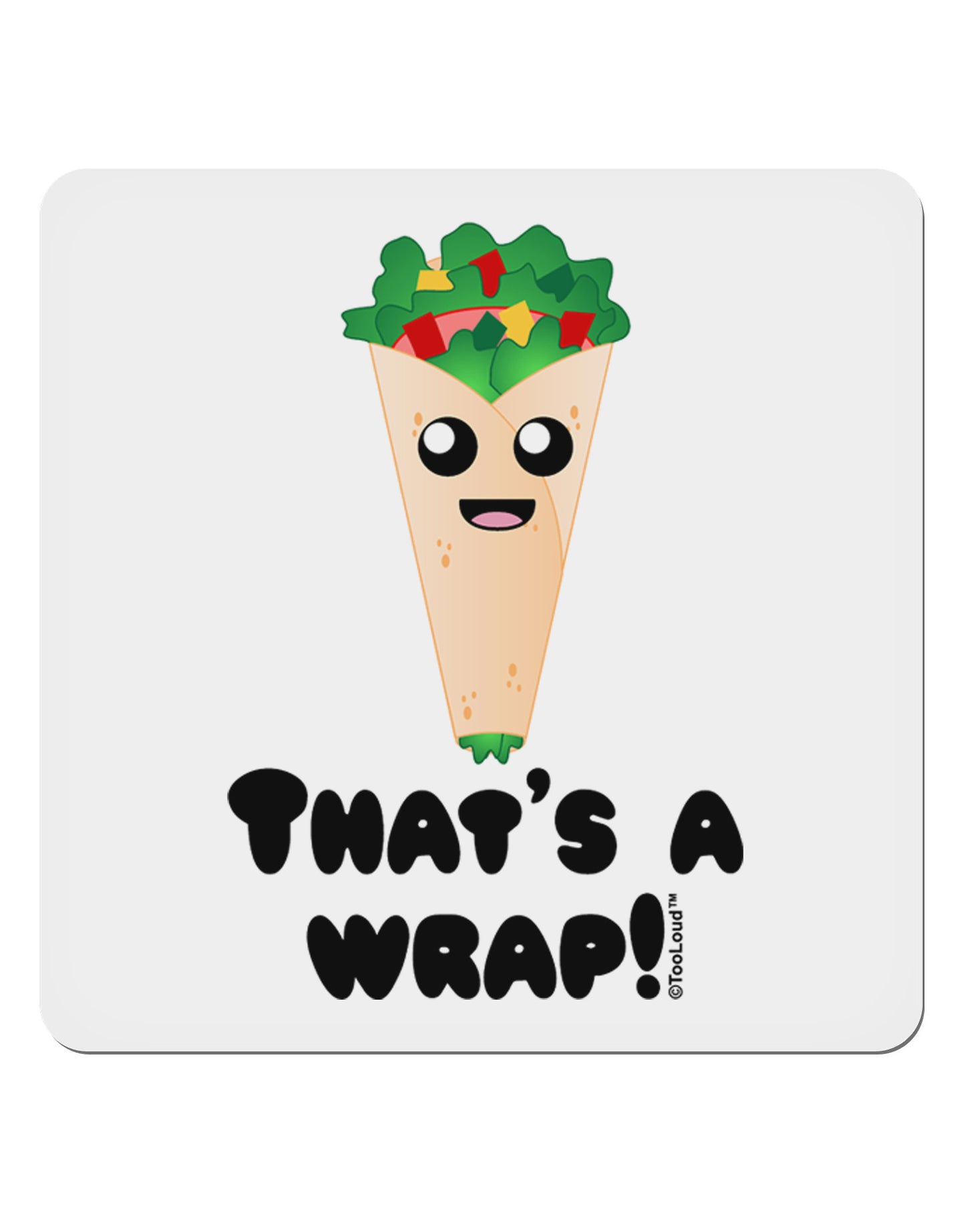 Thats A Wrap Cute Wrap 4x4" Square Sticker-Stickers-TooLoud-1 Piece-Davson Sales