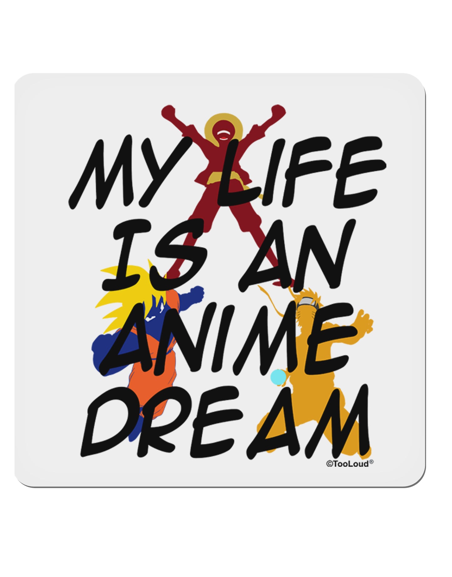 My Life Is An Anime Dream 4x4" Square Sticker-Stickers-TooLoud-1-Davson Sales