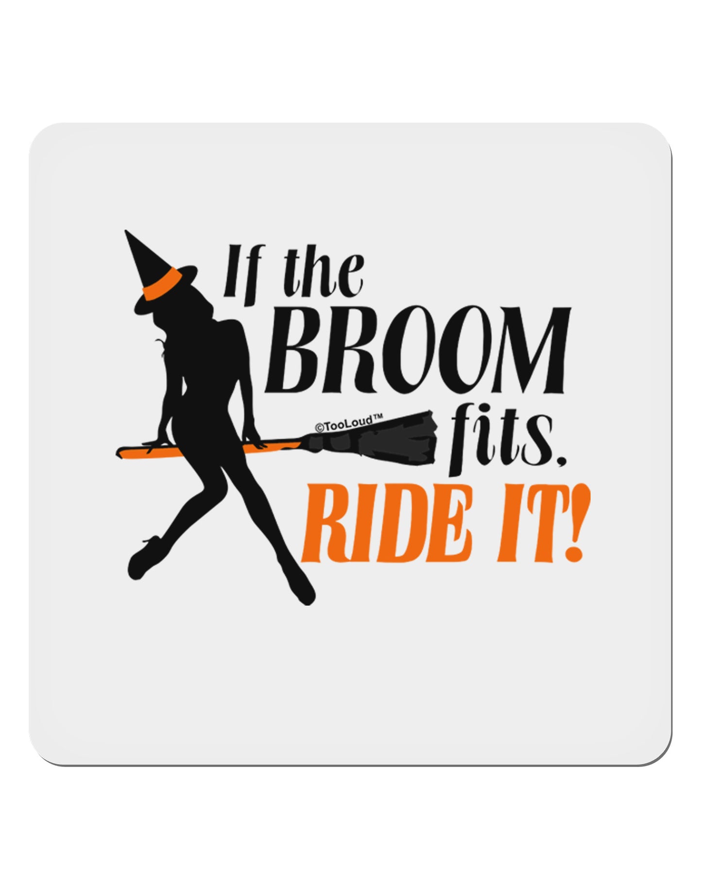 Ride It Orange 4x4" Square Sticker 4 Pieces-Stickers-TooLoud-White-Davson Sales