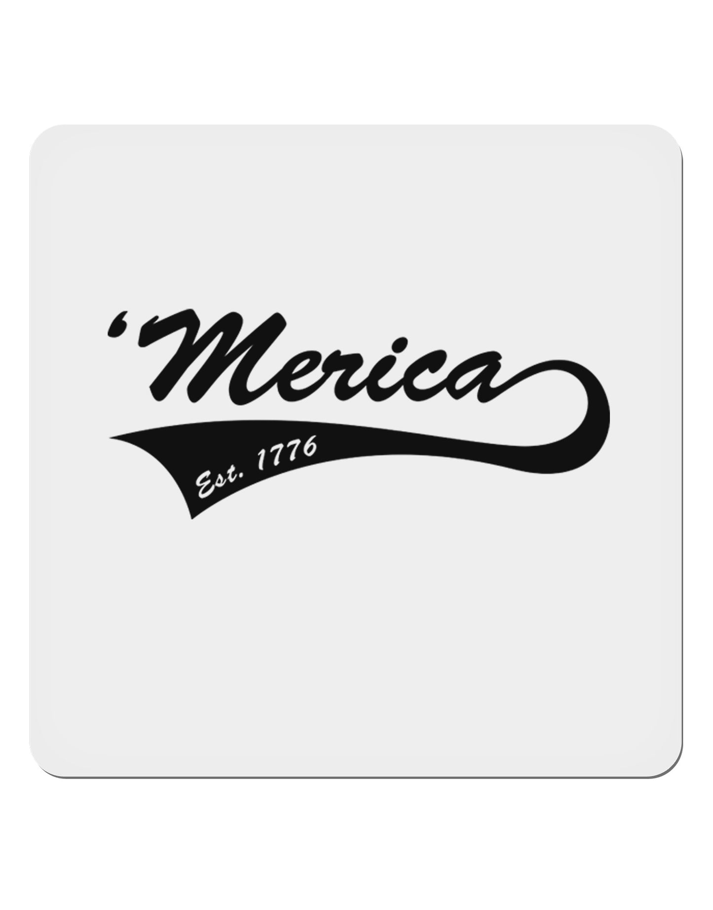 Merica Established 1776 4x4" Square Sticker 4 Pieces-Stickers-TooLoud-White-Davson Sales