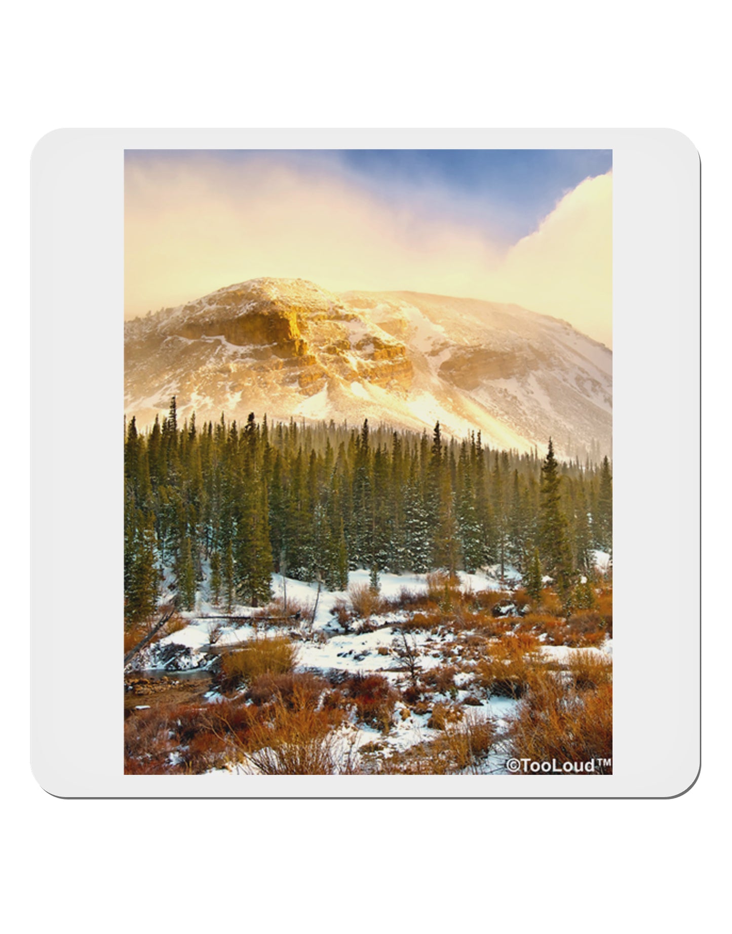 Nature Photography - Mountain Glow 4x4" Square Sticker-Stickers-TooLoud-1-Davson Sales