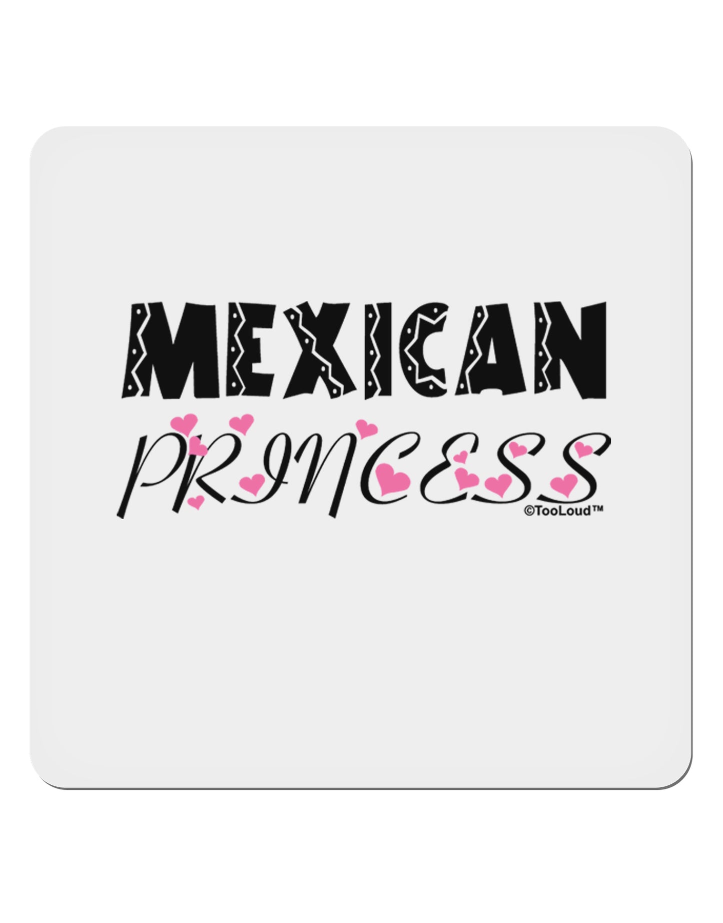 Mexican Princess - Cinco de Mayo 4x4" Square Sticker 4 Pieces-Stickers-TooLoud-White-Davson Sales