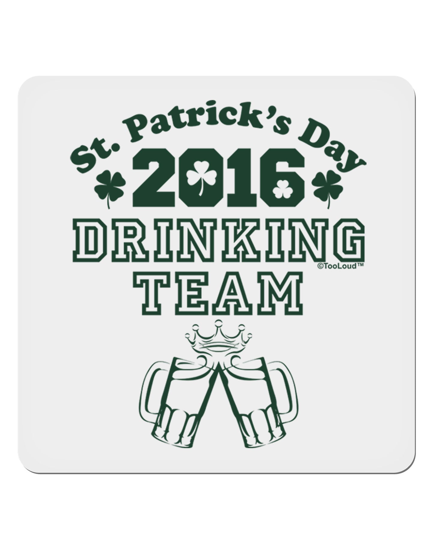 St Patricks Day Drinking Team 4x4" Square Sticker-Stickers-TooLoud-1-Davson Sales