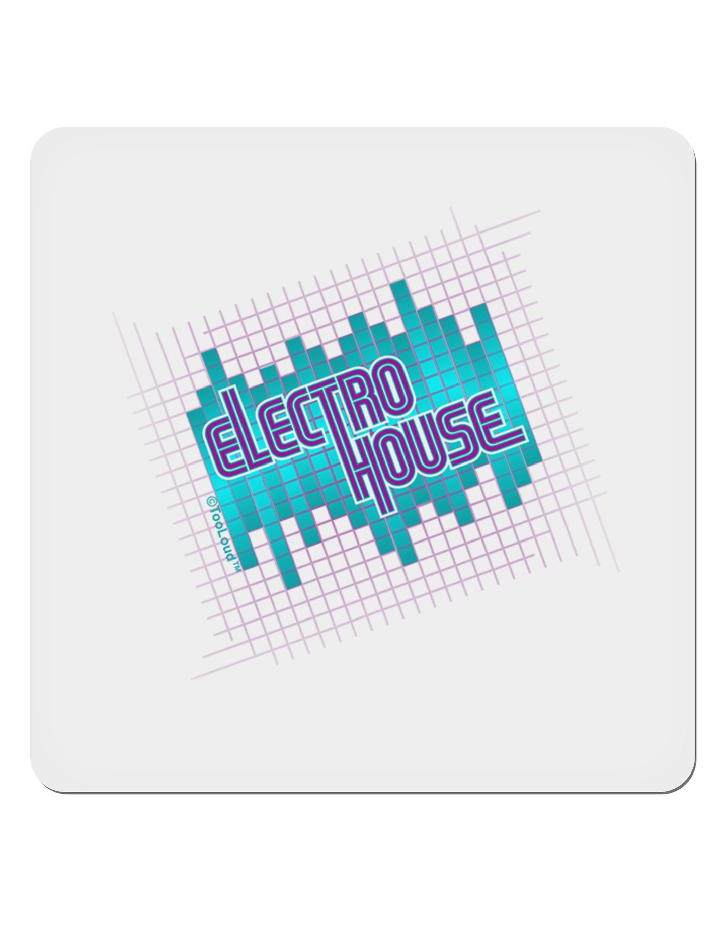 Electro House Equalizer 4x4" Square Sticker-Stickers-TooLoud-1-Davson Sales
