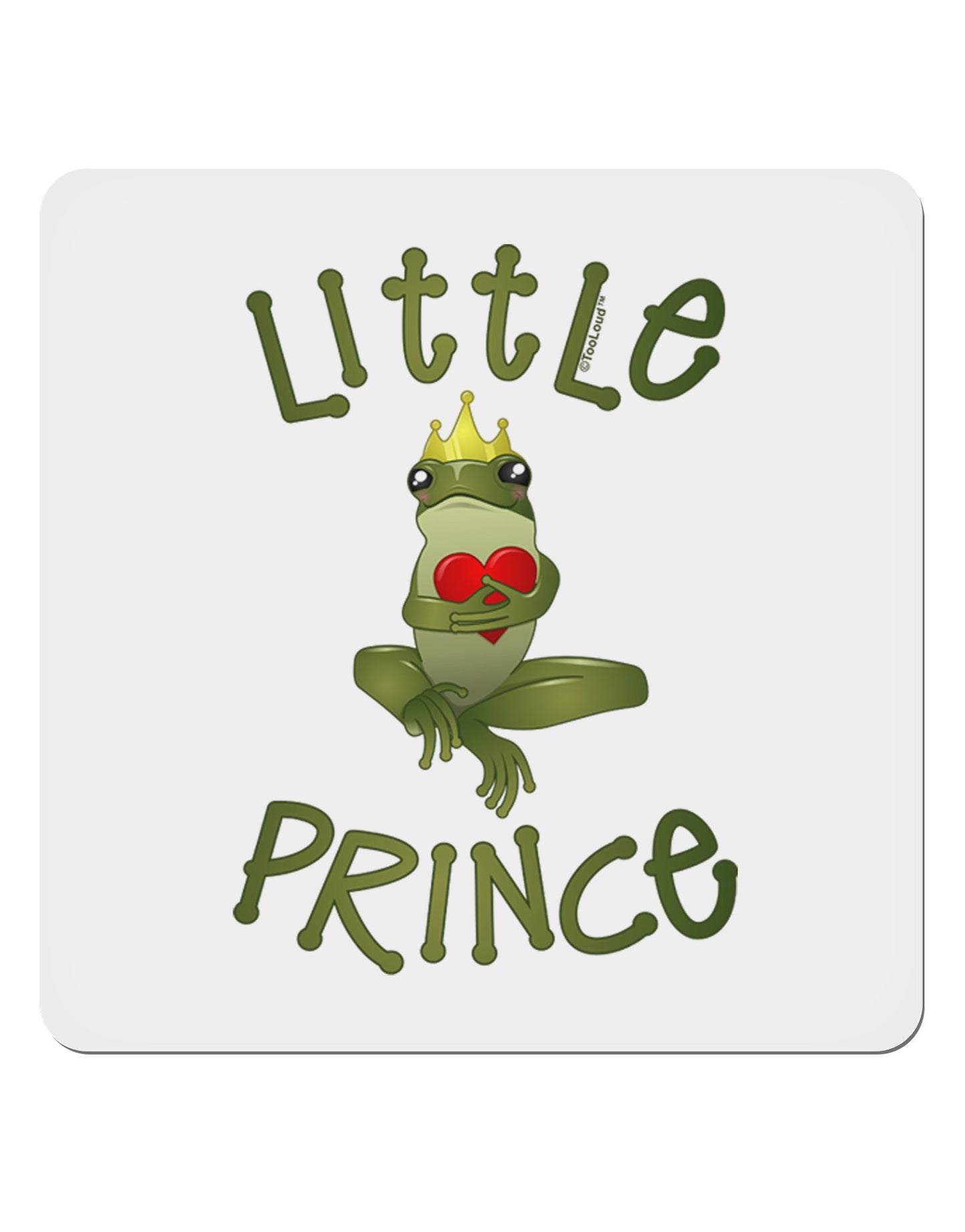 Little Prince Frog 4x4" Square Sticker-Stickers-TooLoud-1-Davson Sales