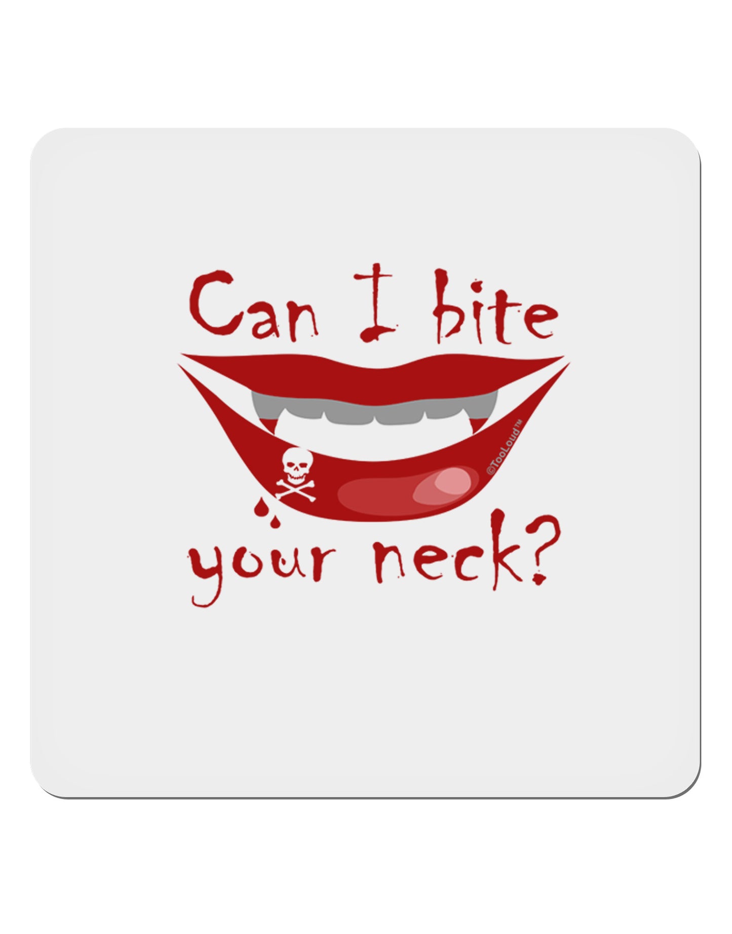 Bite your neck 4x4" Square Sticker 4 Pieces-Stickers-TooLoud-White-Davson Sales
