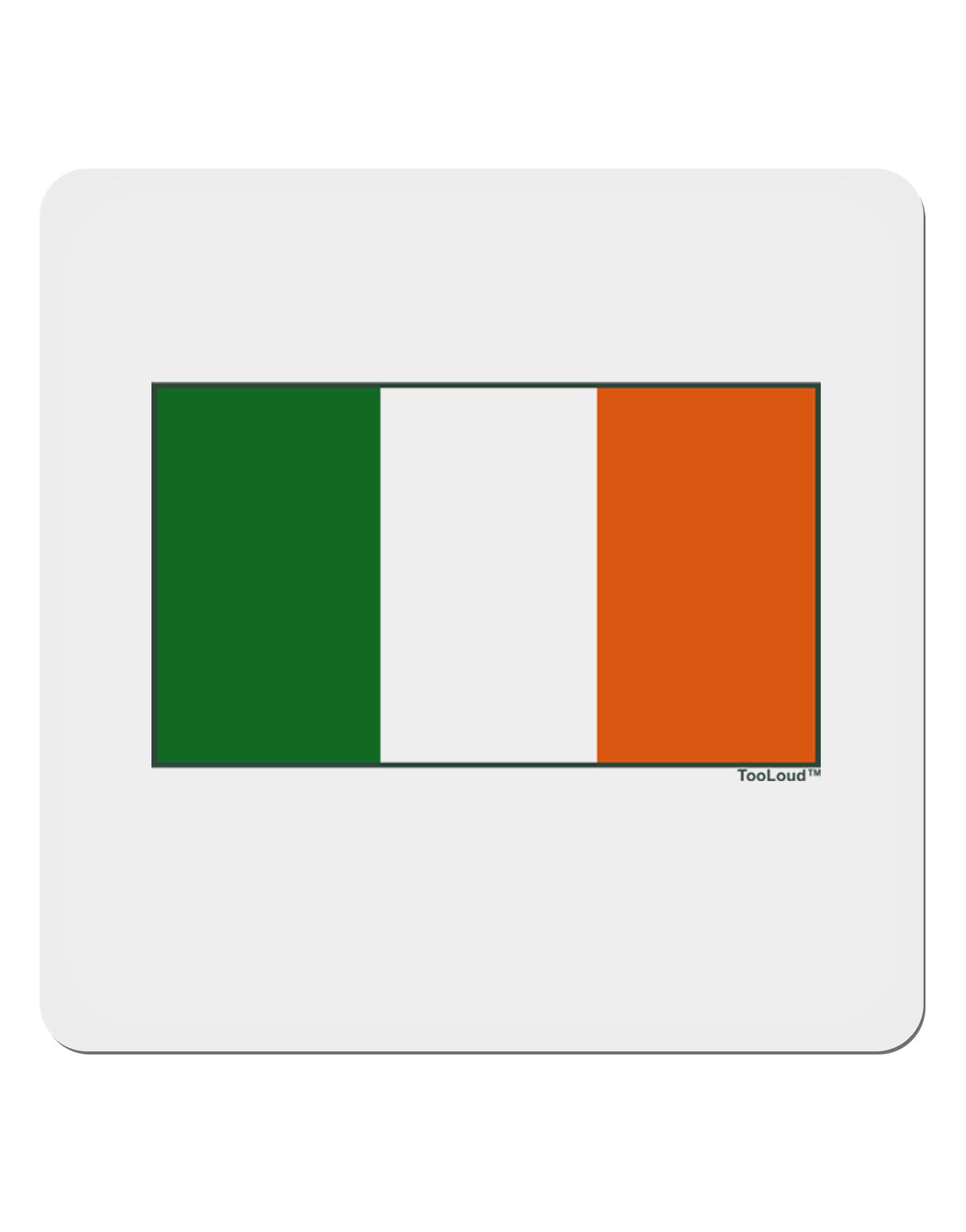 Irish Flag - Flag of Ireland 4x4" Square Sticker 4 Pieces-Stickers-TooLoud-White-Davson Sales