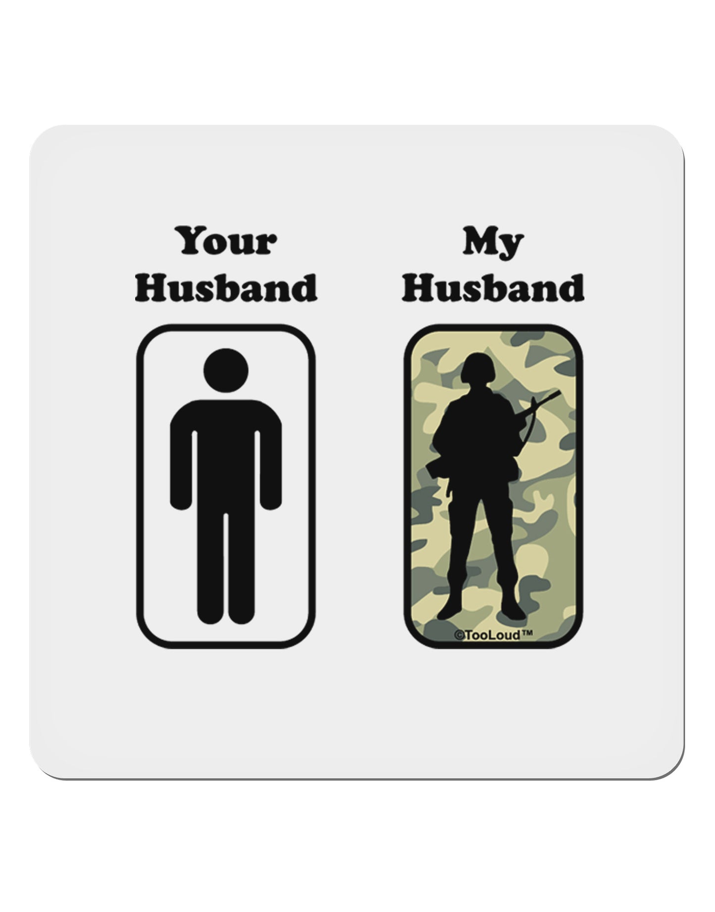 Your Husband My Husband 4x4" Square Sticker-Stickers-TooLoud-1-Davson Sales