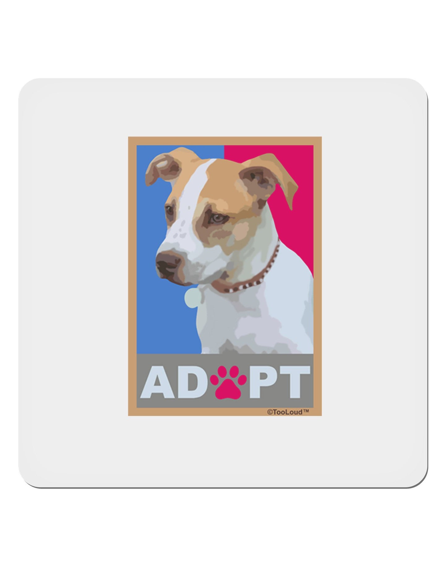 Adopt Cute Puppy Cat Adoption 4x4" Square Sticker-Stickers-TooLoud-4-Davson Sales