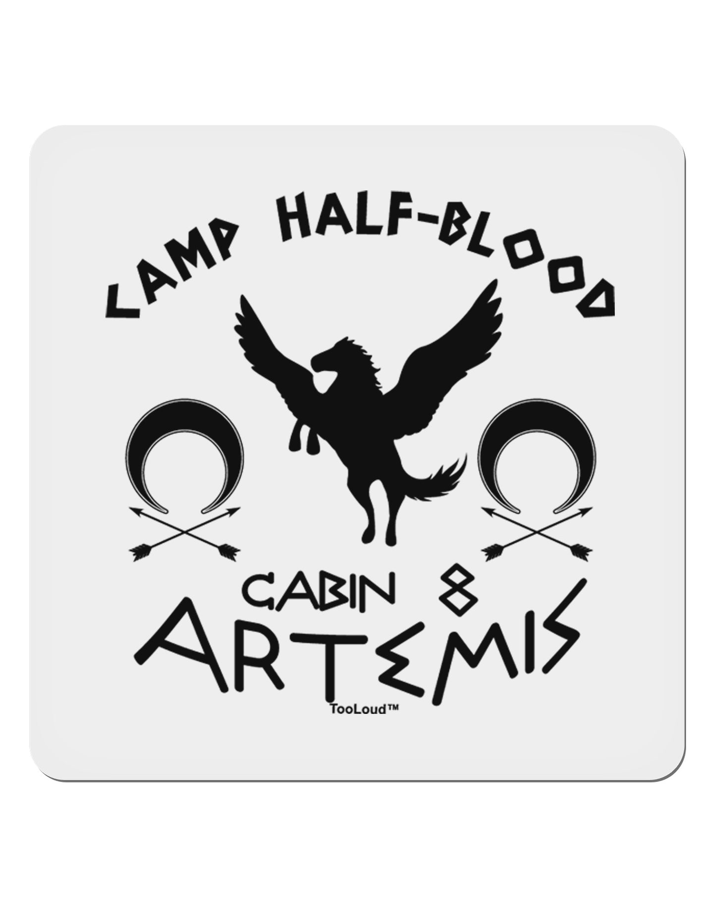 Camp Half Blood Cabin 8 Artemis 4x4" Square Sticker-Stickers-TooLoud-1-Davson Sales
