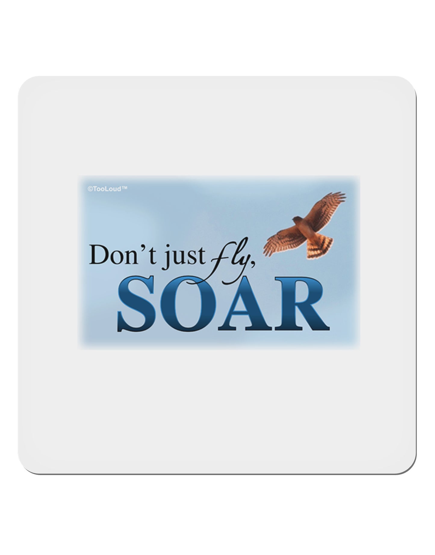 Don't Just Fly SOAR 4x4" Square Sticker-Stickers-TooLoud-1-Davson Sales