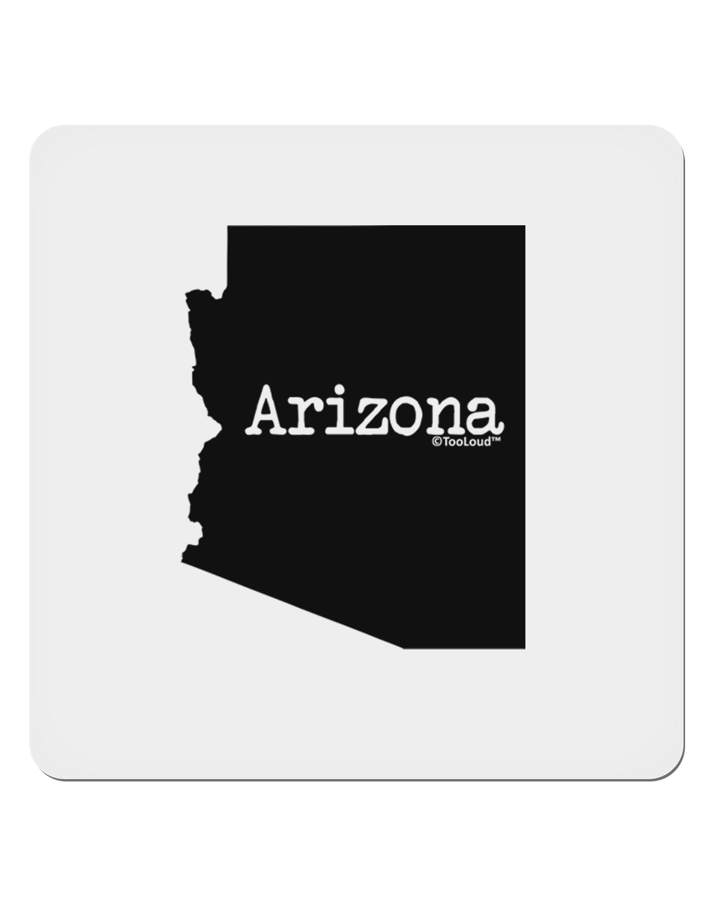 Arizona - United States Shape 4x4" Square Sticker 4 Pieces-Stickers-TooLoud-White-Davson Sales