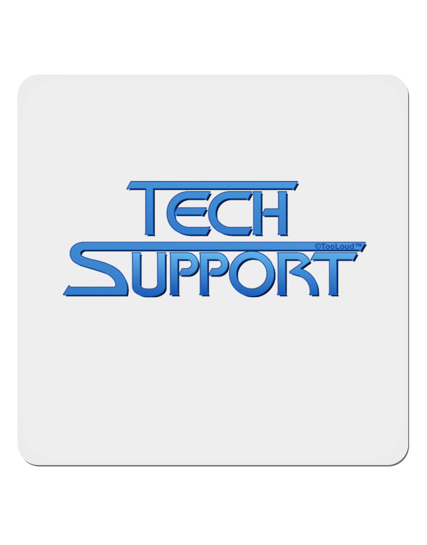 Tech Support Logo 4x4" Square Sticker-Stickers-TooLoud-1-Davson Sales