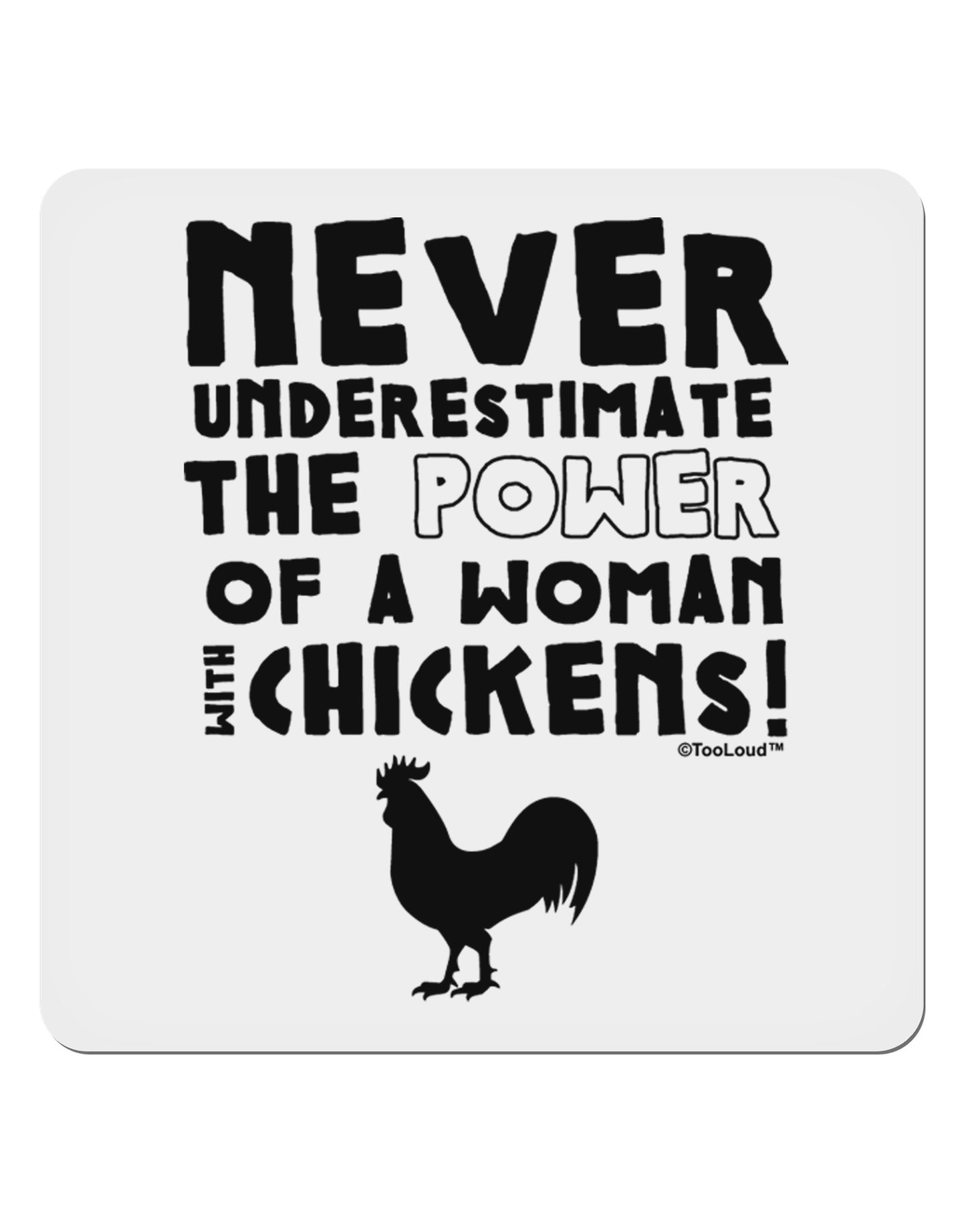 A Woman With Chickens 4x4" Square Sticker-Stickers-TooLoud-1-Davson Sales