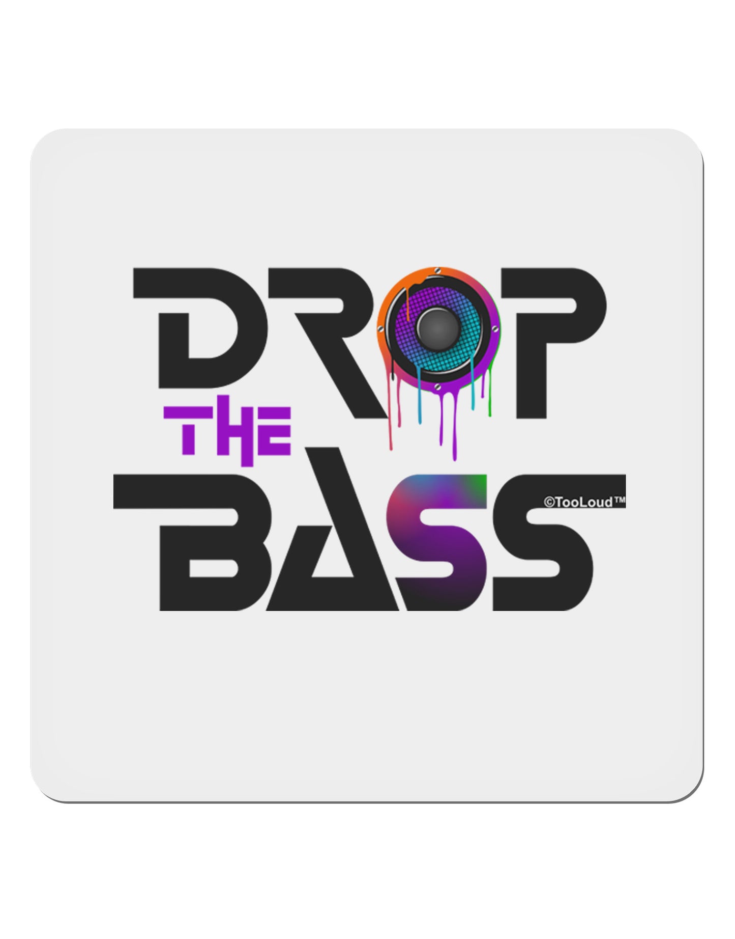 Drop The Bass - Drips Speaker 4x4" Square Sticker-Stickers-TooLoud-1-Davson Sales