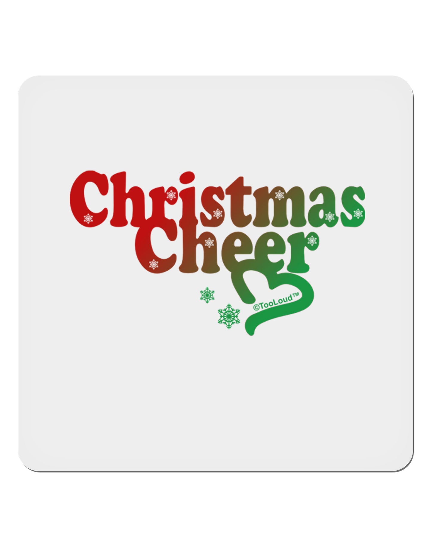 Christmas Cheer Color 4x4" Square Sticker-Stickers-TooLoud-1-Davson Sales