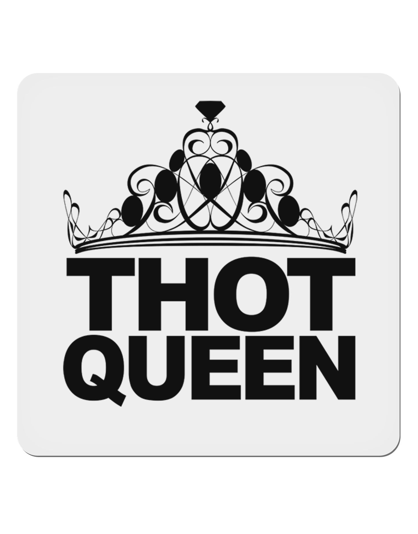 THOT Queen 4x4" Square Sticker 4 Pieces-Stickers-TooLoud-White-Davson Sales