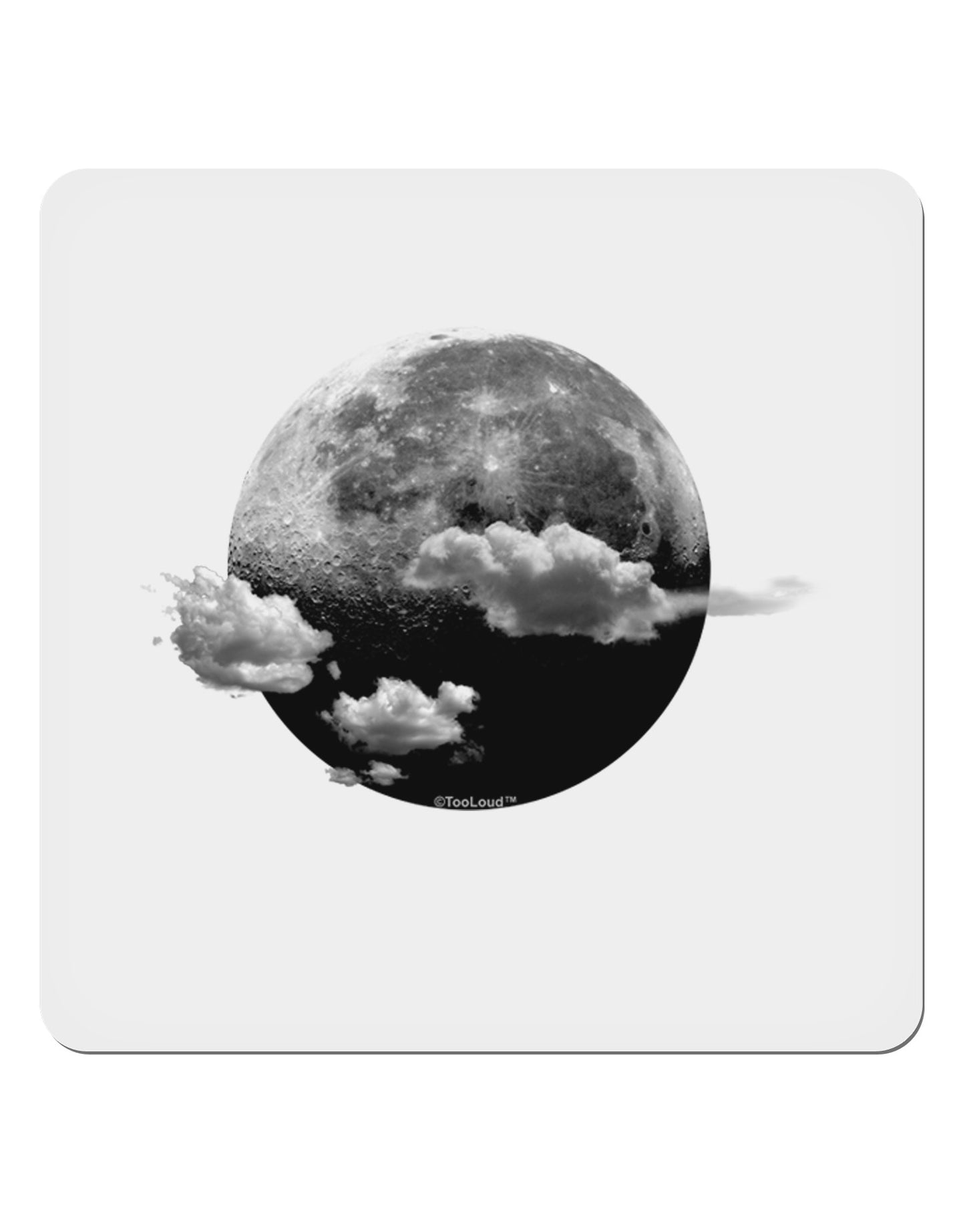 Moon Dream Earth 4x4" Square Sticker 4 Pieces-Stickers-TooLoud-White-Davson Sales