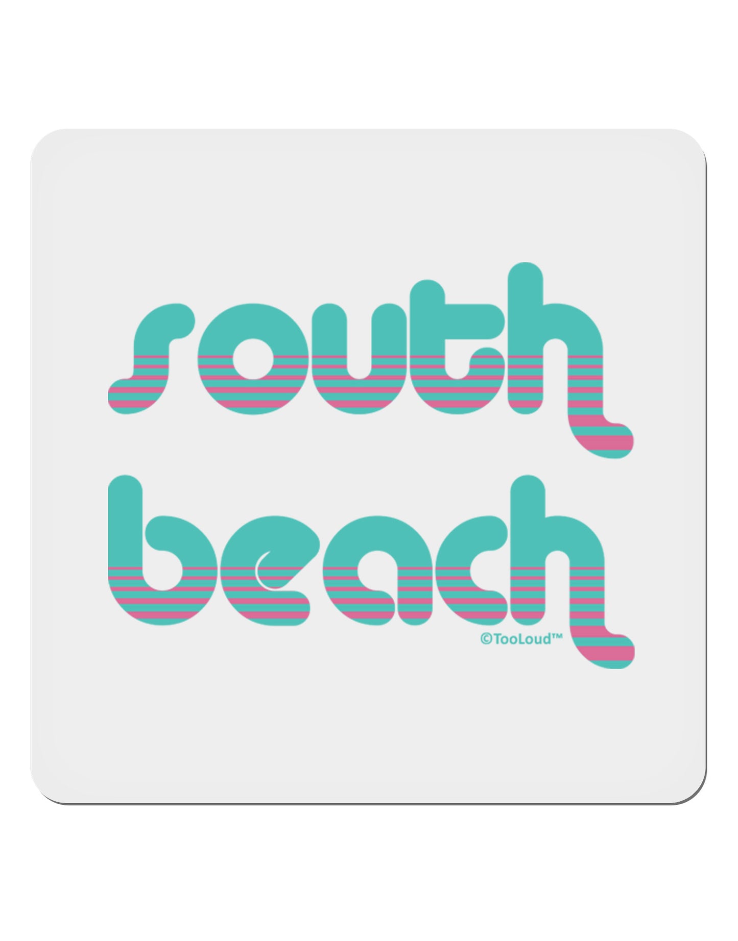 South Beach Color Scheme Design 4x4" Square Sticker 4 Pieces-Stickers-TooLoud-White-Davson Sales