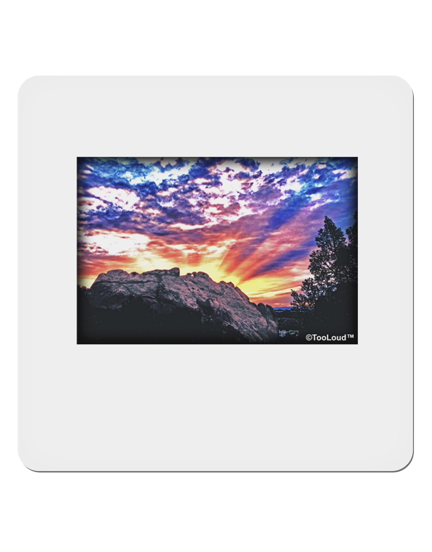 Colorado Rainbow Sunset 4x4" Square Sticker-Stickers-TooLoud-1-Davson Sales