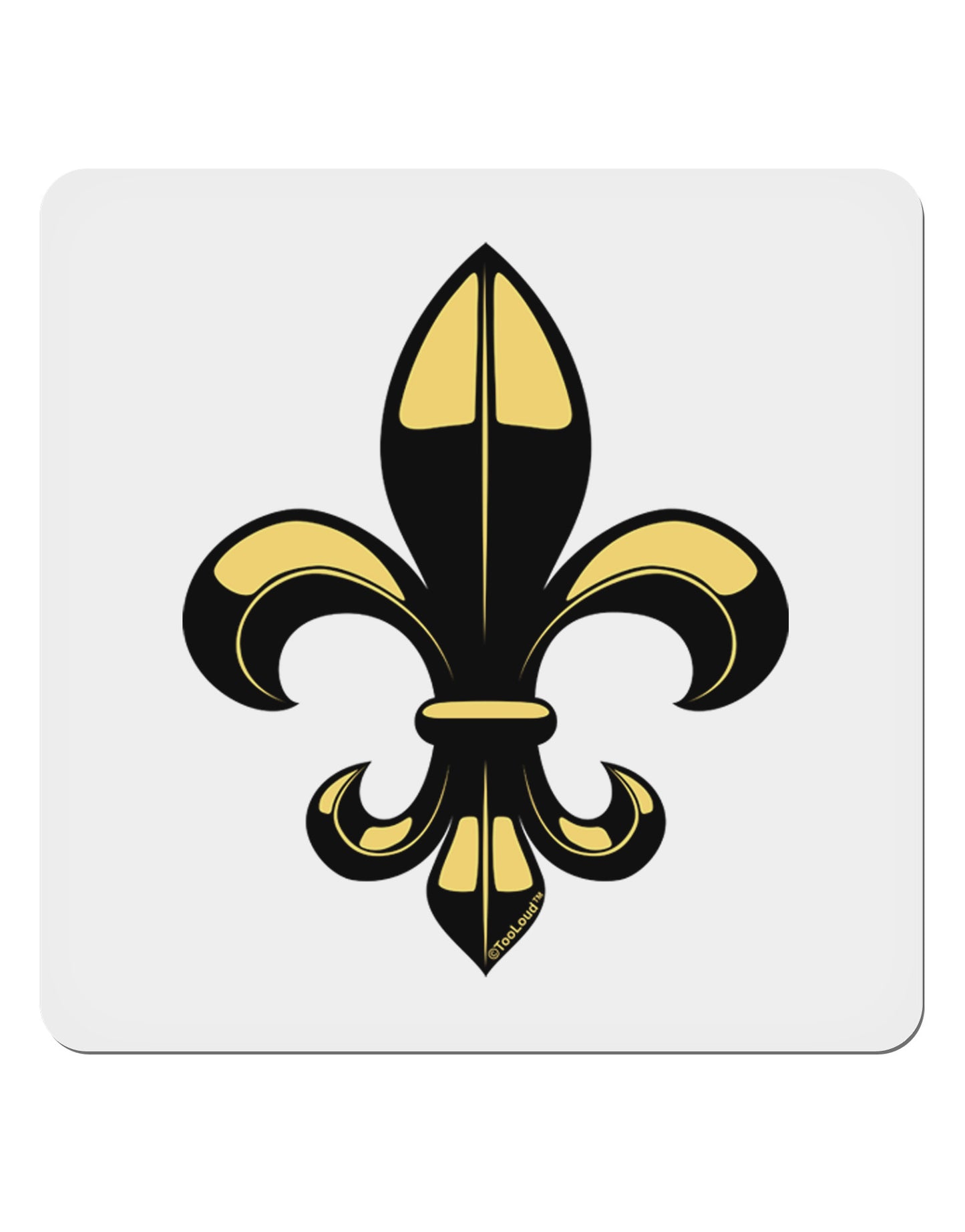 Golden Fleur de Lis 4x4" Square Sticker-Stickers-TooLoud-1-Davson Sales