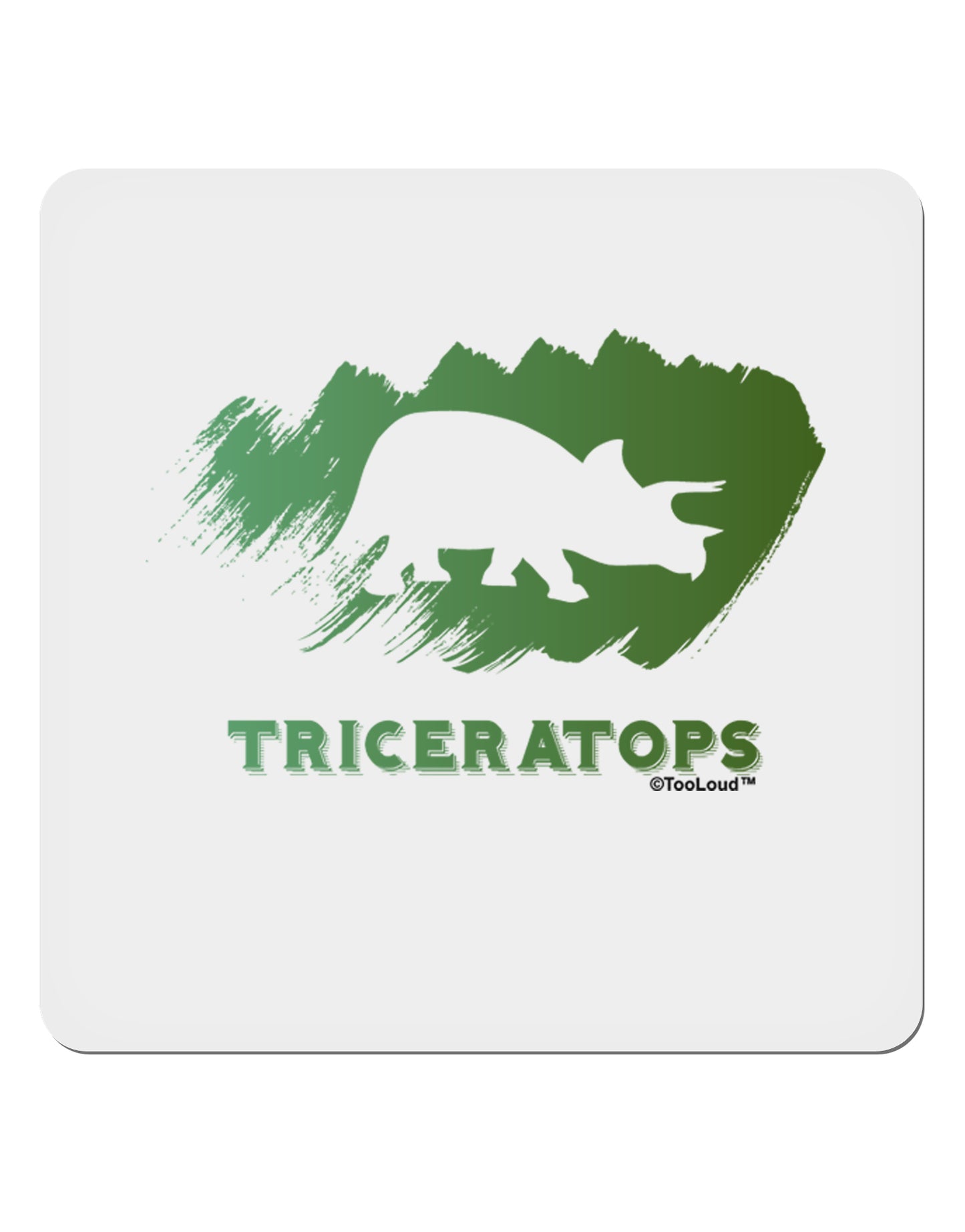 Jurassic Triceratops Design 4x4" Square Sticker 4 Pieces-Stickers-TooLoud-White-Davson Sales