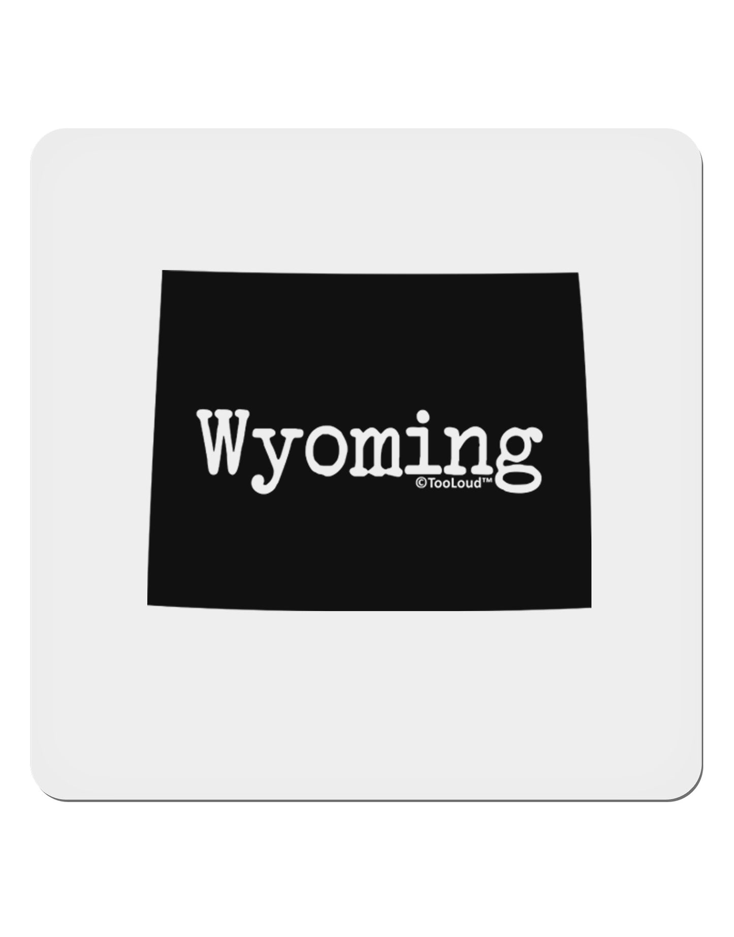 Wyoming - United States Shape 4x4" Square Sticker 4 Pieces-Stickers-TooLoud-White-Davson Sales