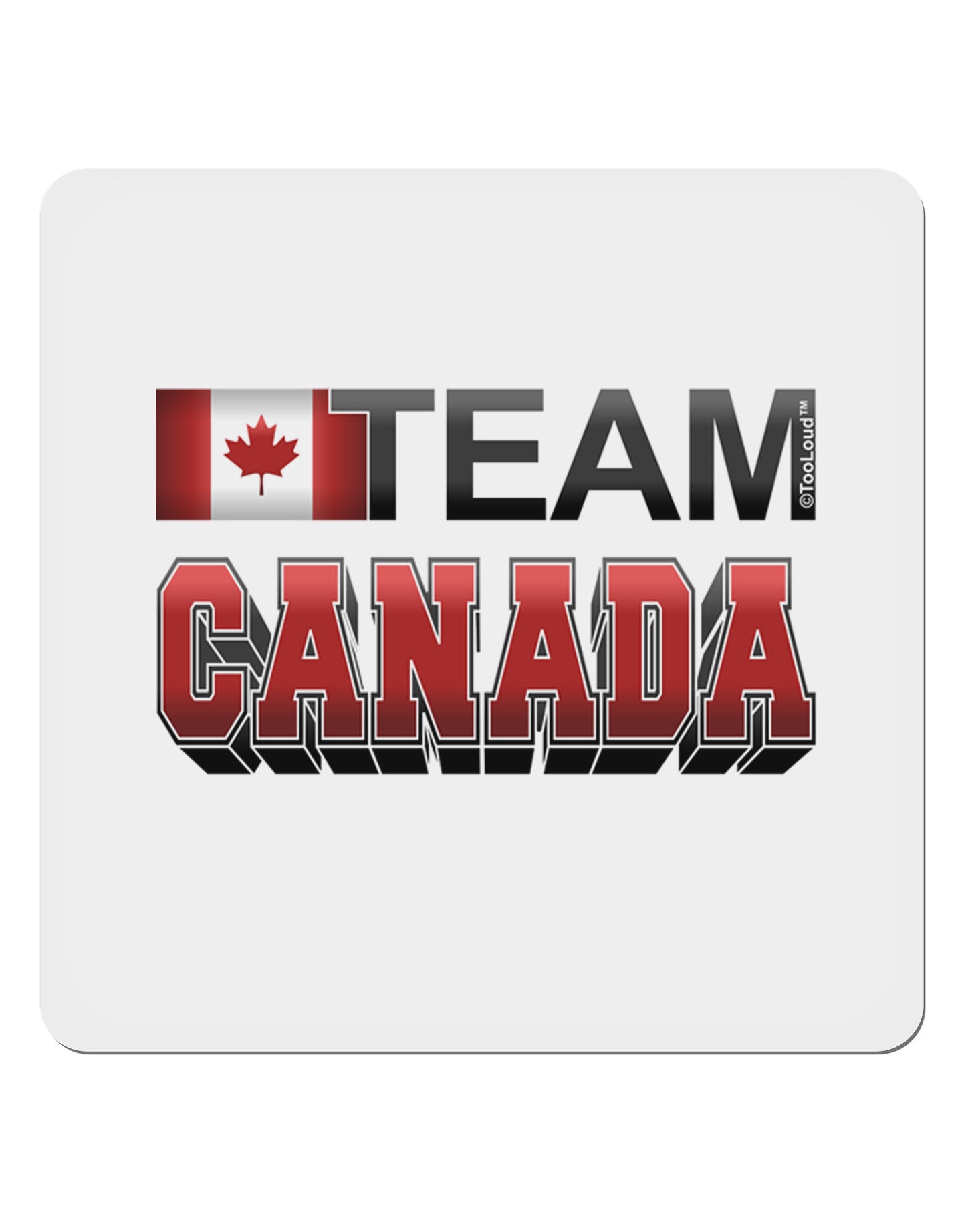 Sporty Team Canada 4x4" Square Sticker-Stickers-TooLoud-1-Davson Sales