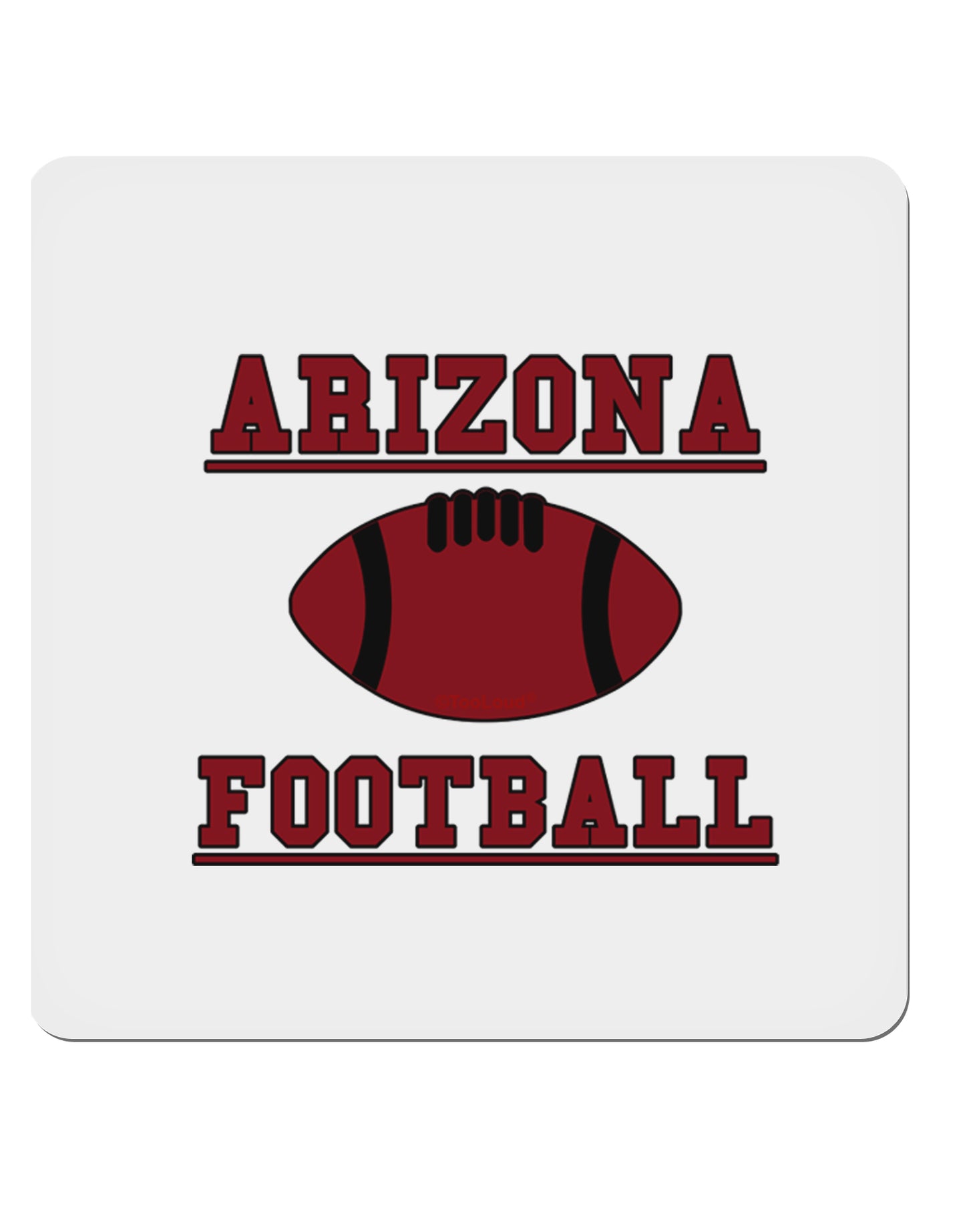 Arizona Football 4x4" Square Sticker-Stickers-TooLoud-1-Davson Sales