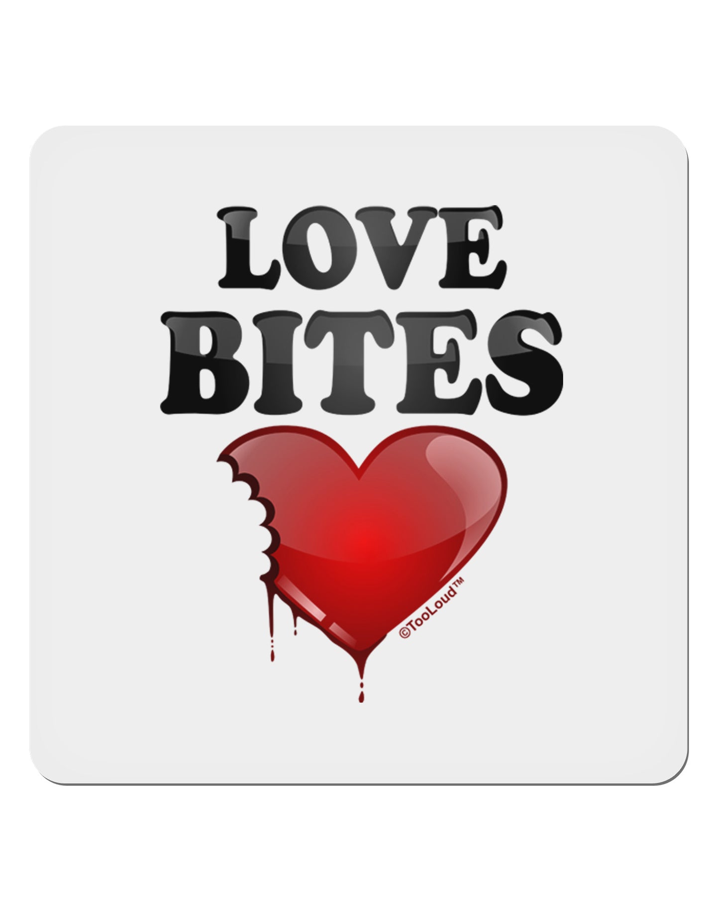 Love Bites 4x4" Square Sticker-Stickers-TooLoud-1-Davson Sales