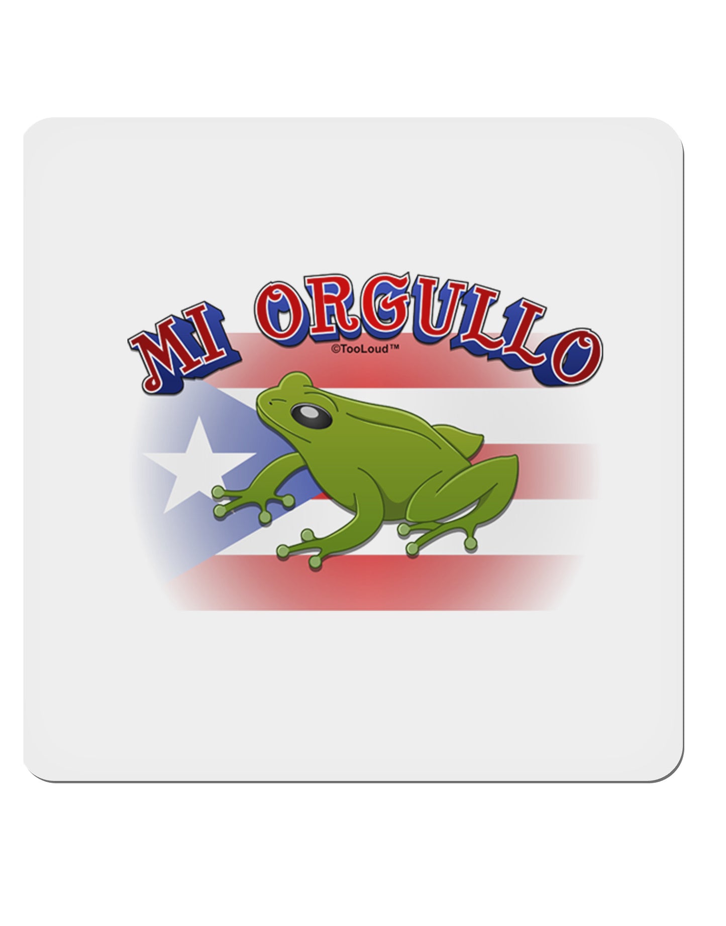 Mi Orgullo Coqui 4x4" Square Sticker-Stickers-TooLoud-1-Davson Sales