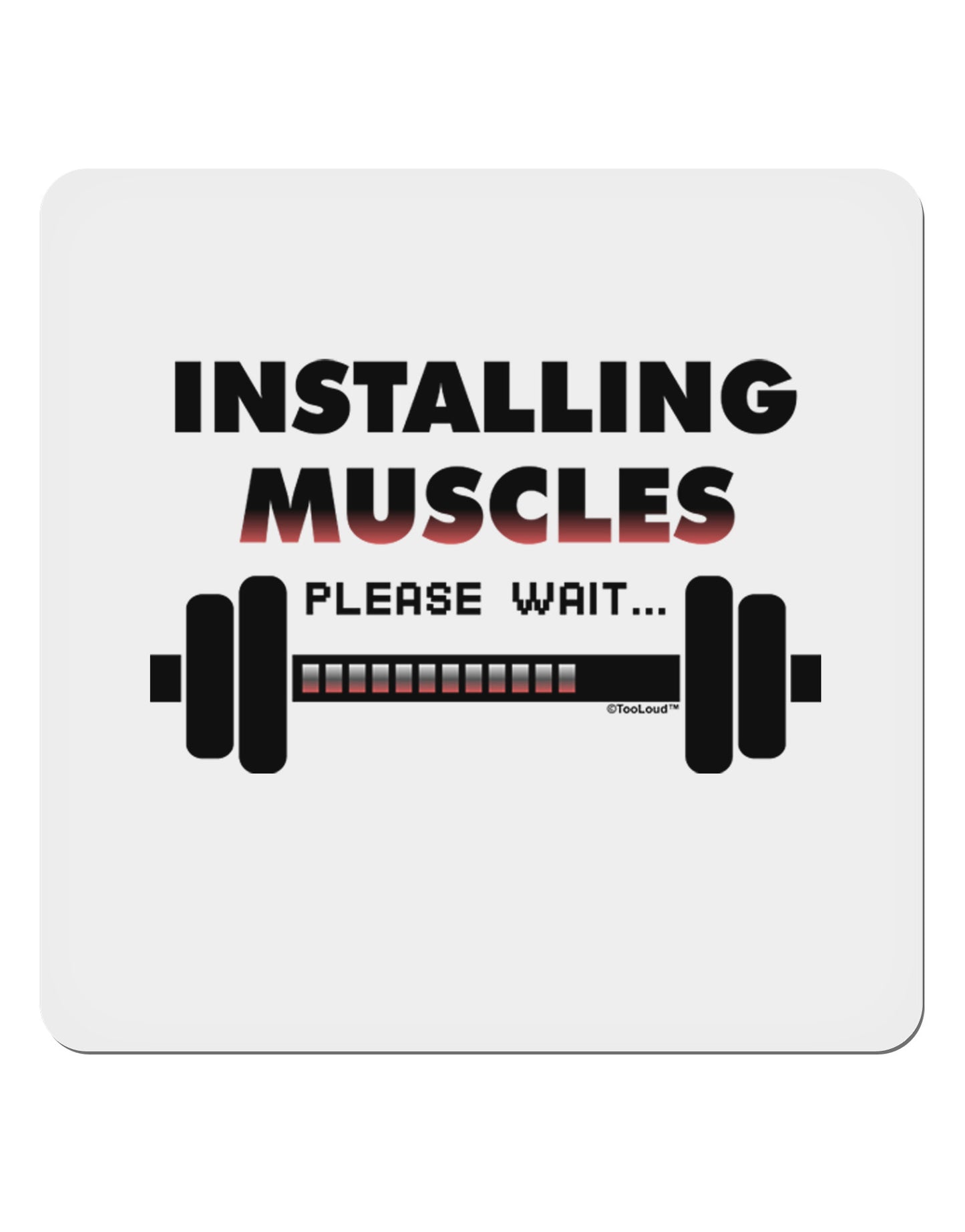 Installing Muscles 4x4" Square Sticker-Stickers-TooLoud-1-Davson Sales