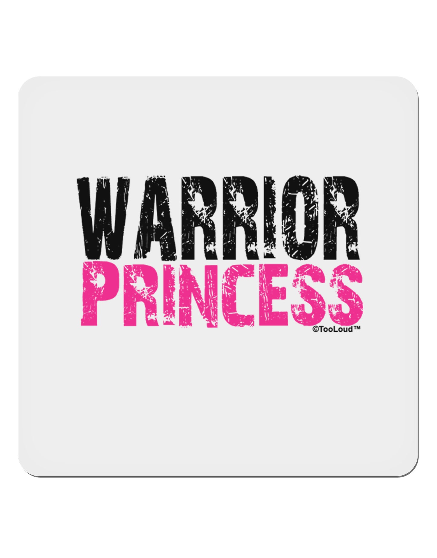 Warrior Princess Pink 4x4" Square Sticker 4 Pieces-Stickers-TooLoud-White-Davson Sales