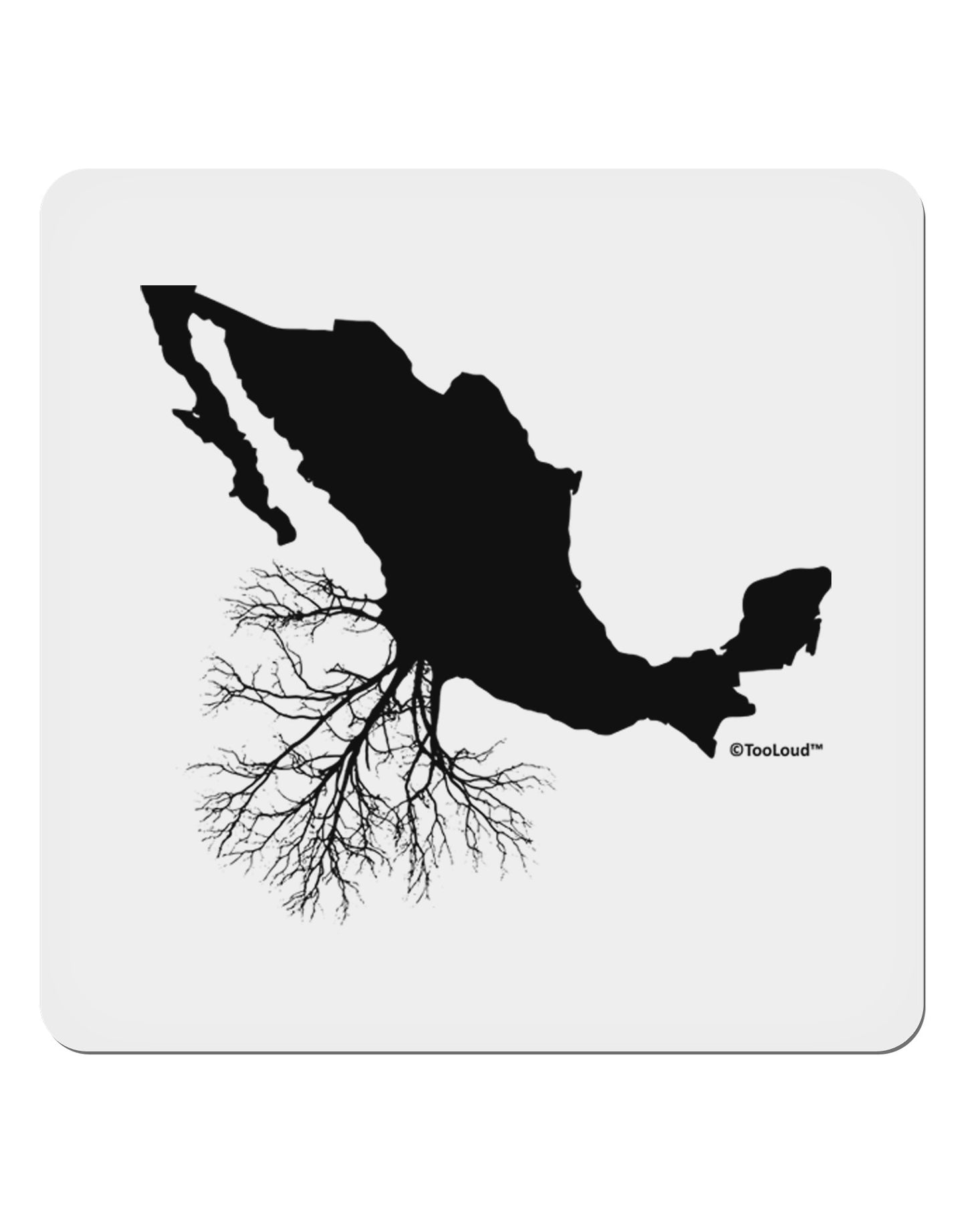 Mexican Roots Design 4x4" Square Sticker 4 Pieces-Stickers-TooLoud-White-Davson Sales