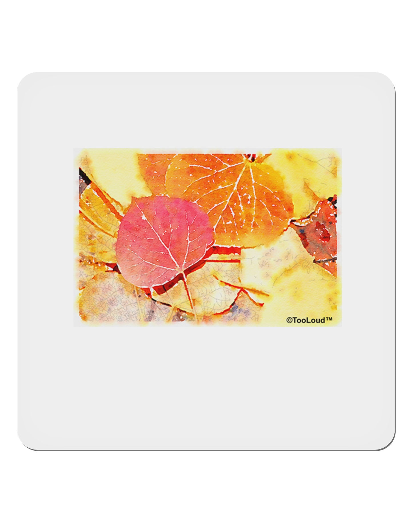 Colorado - Autumn WaterColor 4x4" Square Sticker-Stickers-TooLoud-1-Davson Sales